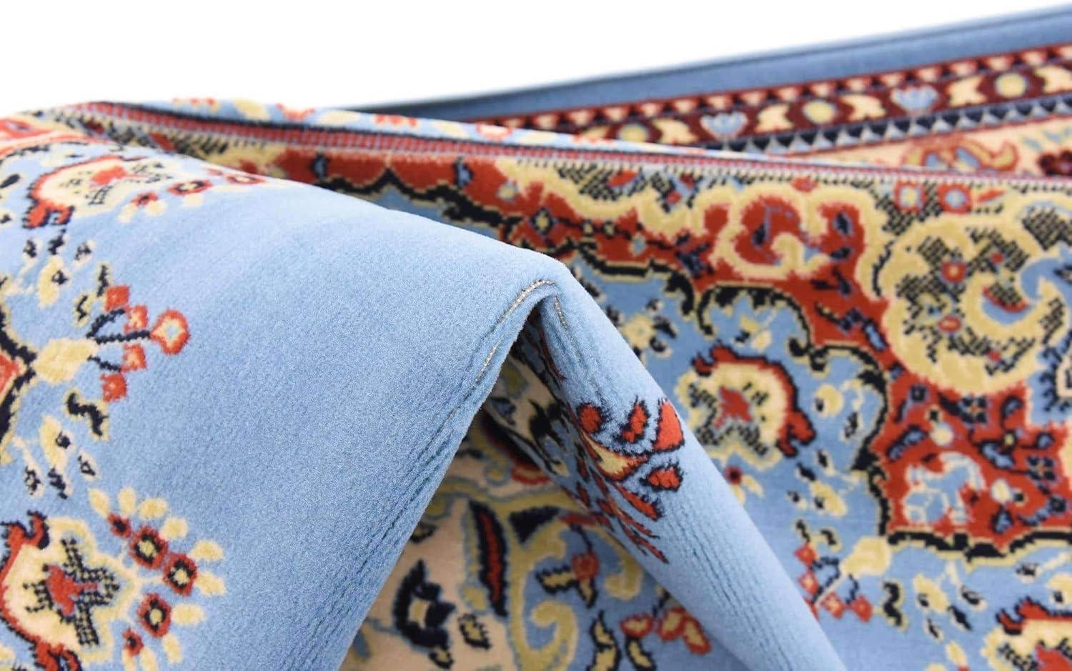 Unique Loom Reza Collection Area Rug - Washington (6' 1" x 9' Rectangle Light Blue/Cream)
