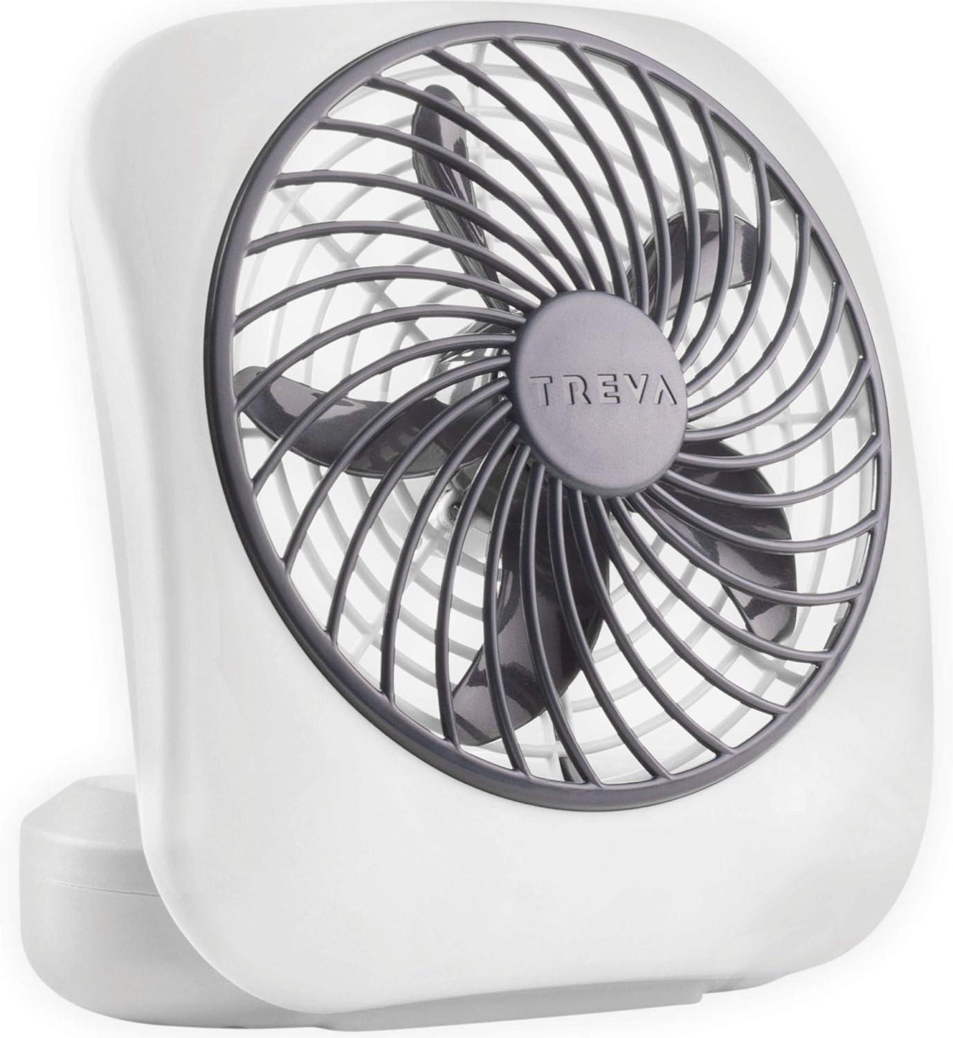 O2COOL Treva 5 Inch Battery Powered Portable Desk Fan - Gray