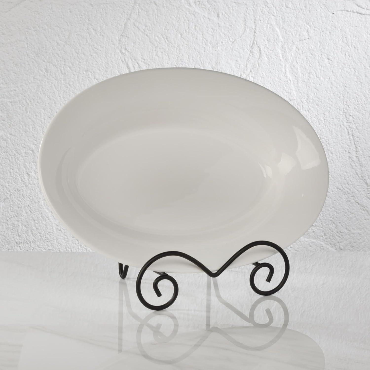 Bard's Wrought Iron Bowl or Deep Platter Stand, 9.375" H x 10.25" W x 7.625" D (For 12" - 16" Bowls or Deep Platters)