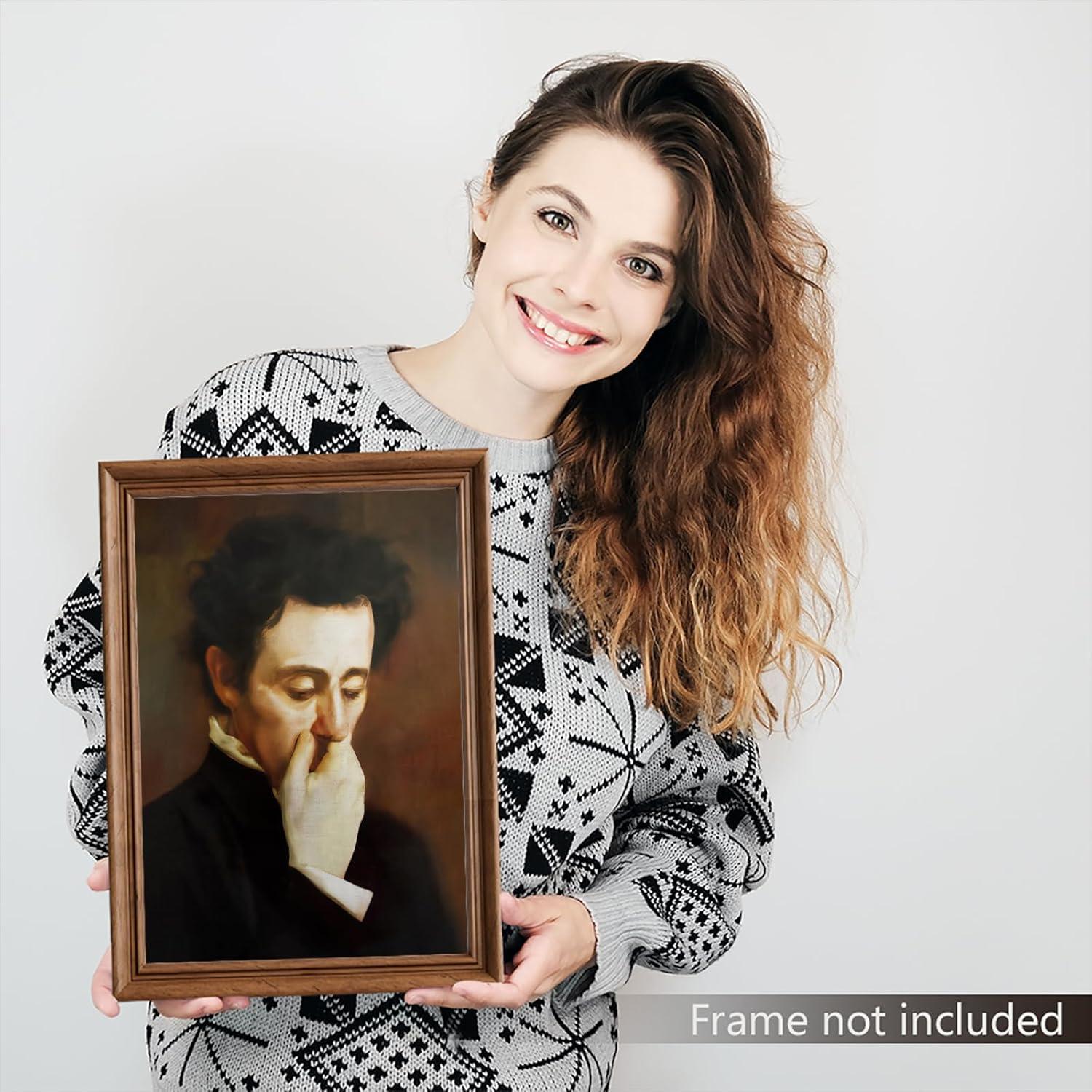 JDNWKBBS Funny Bathroom Canvas Wall Art Humorous Classical Oil Painting Man Covering Nose Posters Vintage Toilet Pictures Prints Rustic Farmhouse Wall Decor for Bathroom Restroom 12x16in Unframed