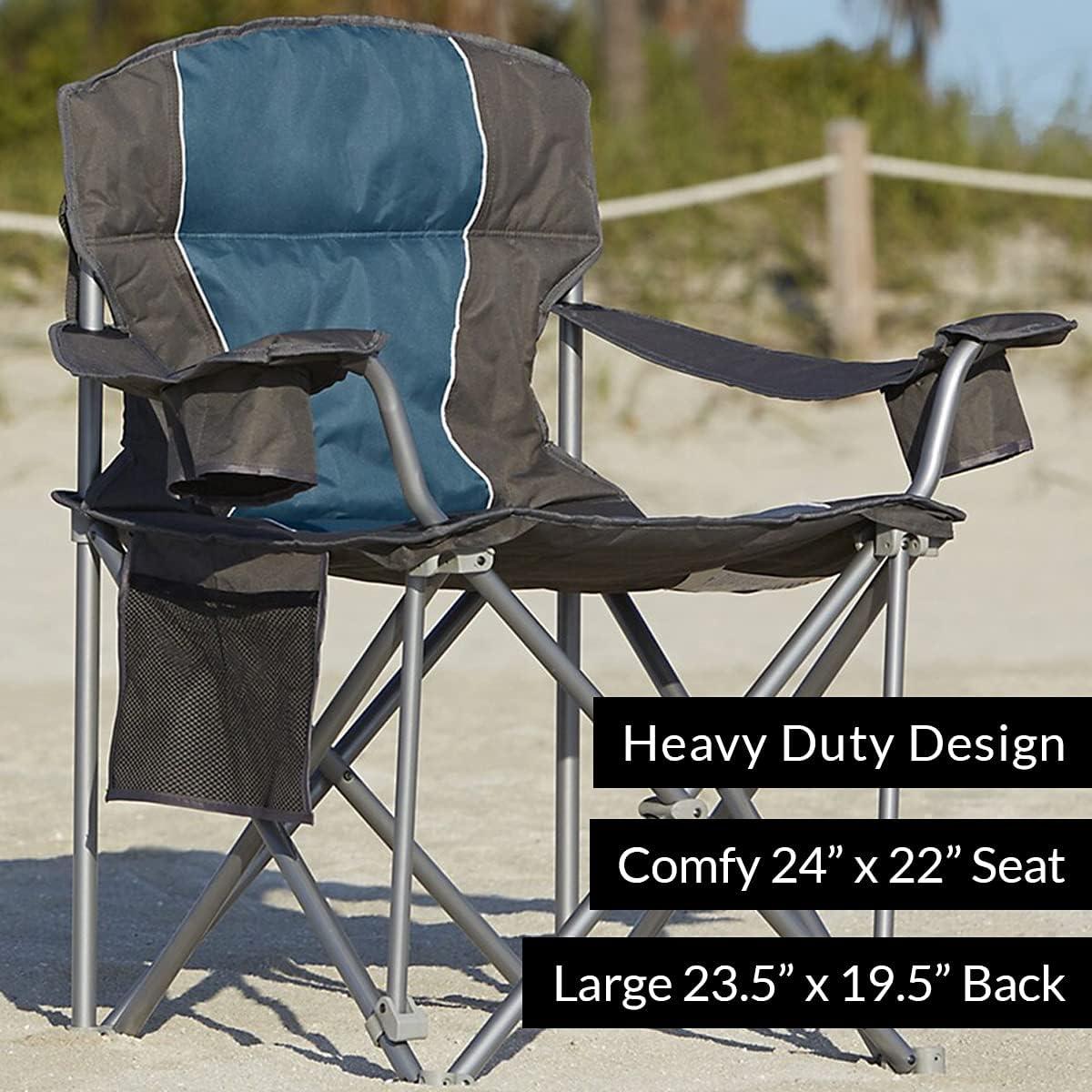 500-lb. Capacity Heavy-Duty Portable Chair Blue 500 lb