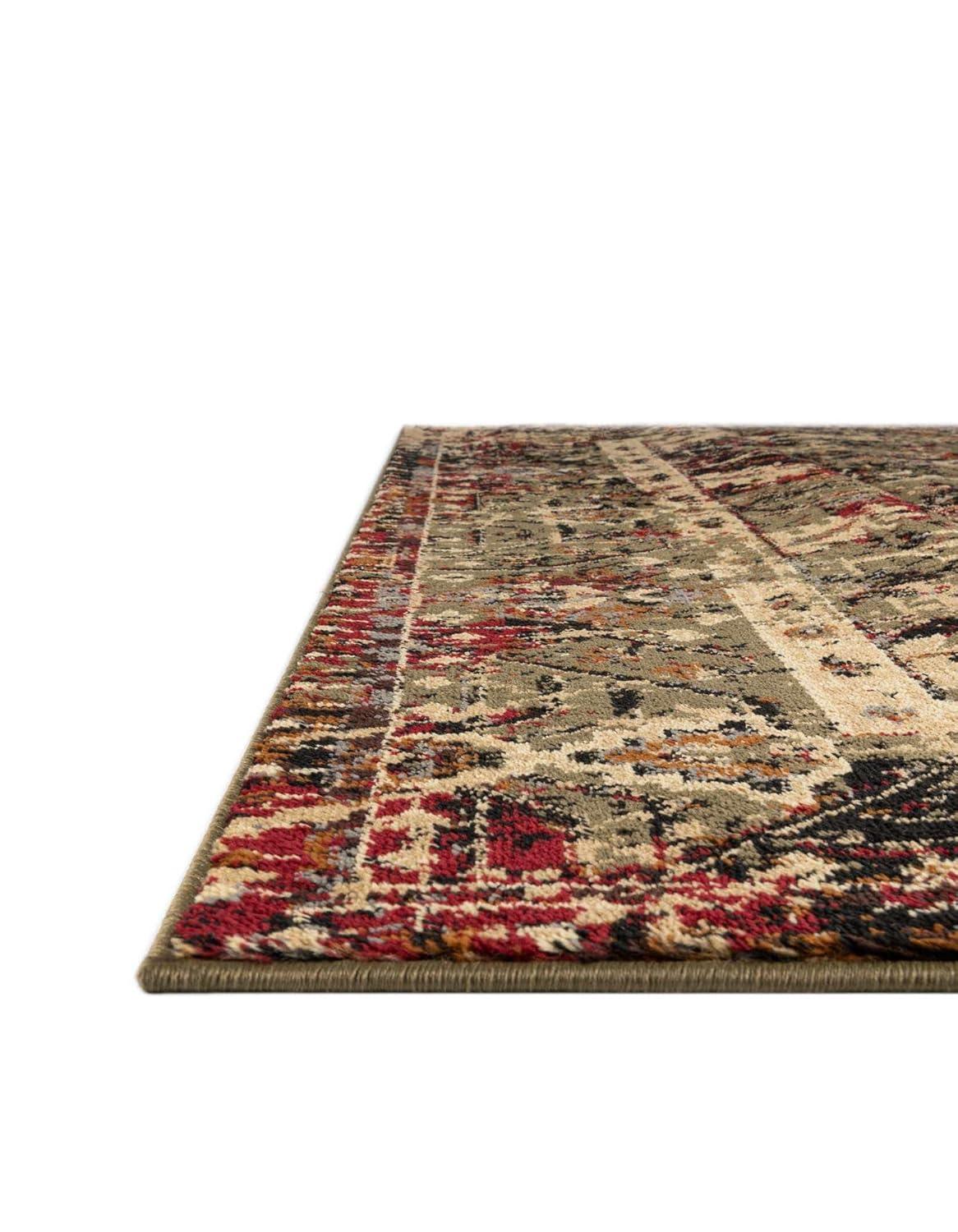 Unique Loom Saturn Collection Area Rug - Ion (9' x 12' Rectangle, Green/ Beige)