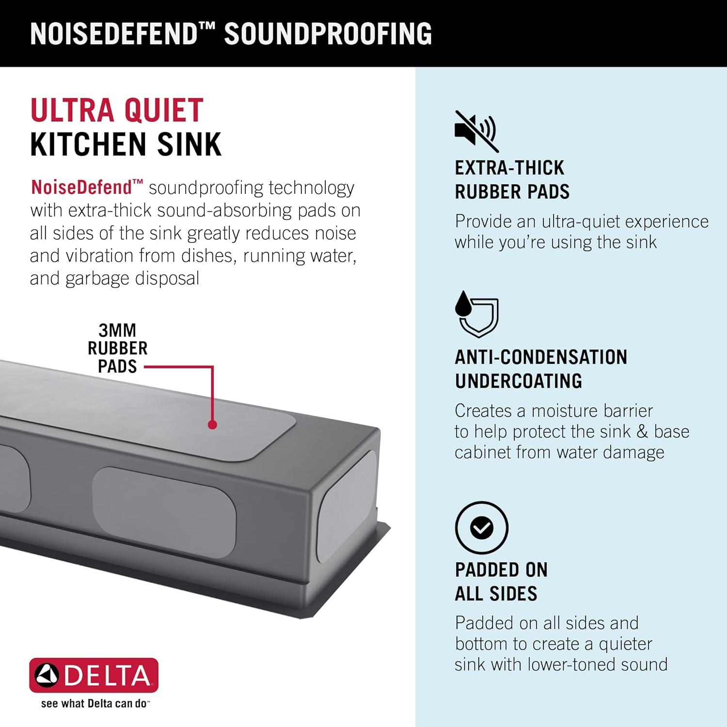 Delta Lorelai™ 45" L Workstation Kitchen Sink Undermount 16 Gauge Stainless Steel Single Bowl with 2-Tier WorkFlow™ Ledge