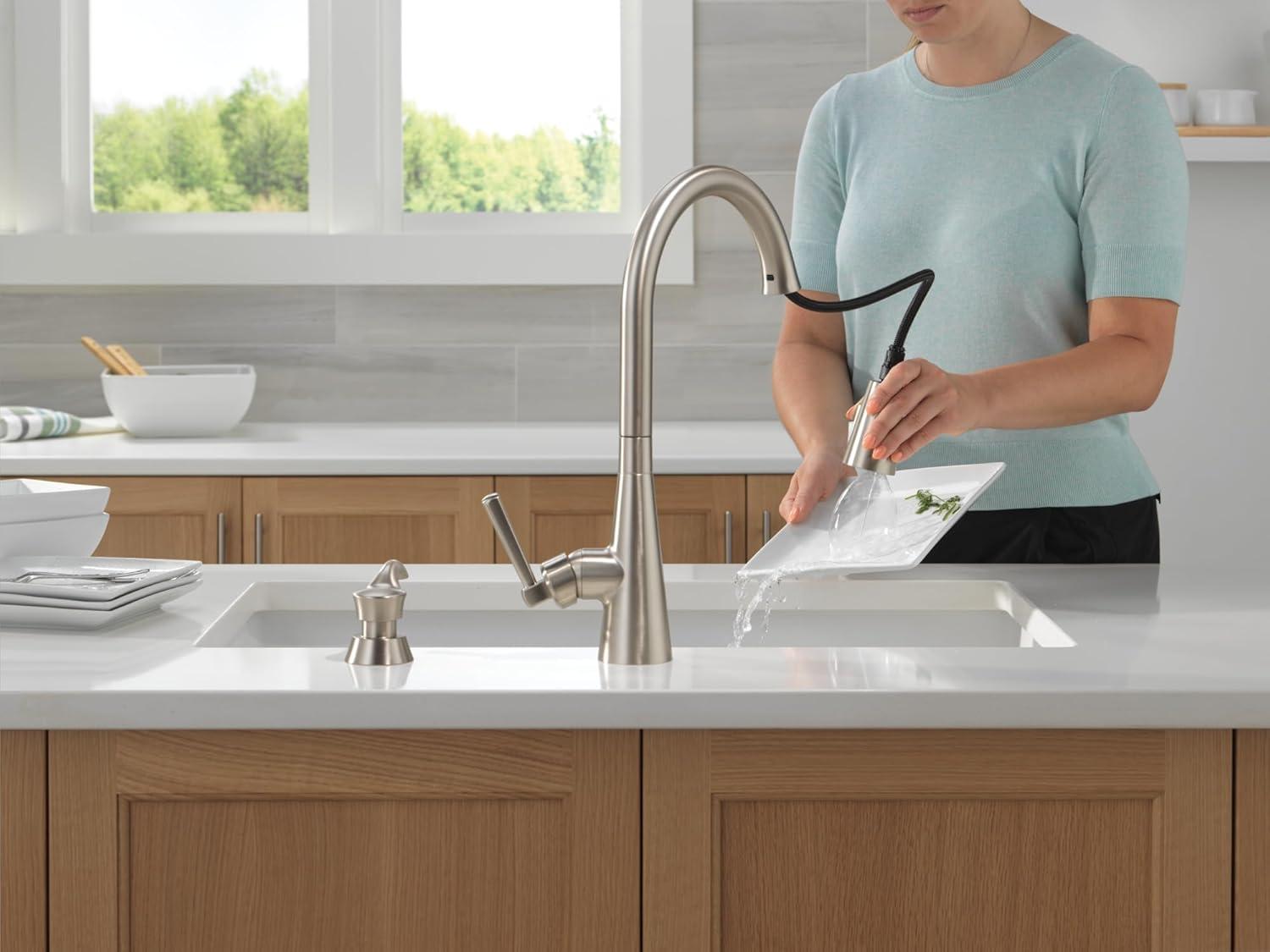 Boyd Pull Down Sprayer Kitchen Sink Faucet with Matching Soap Dispenser