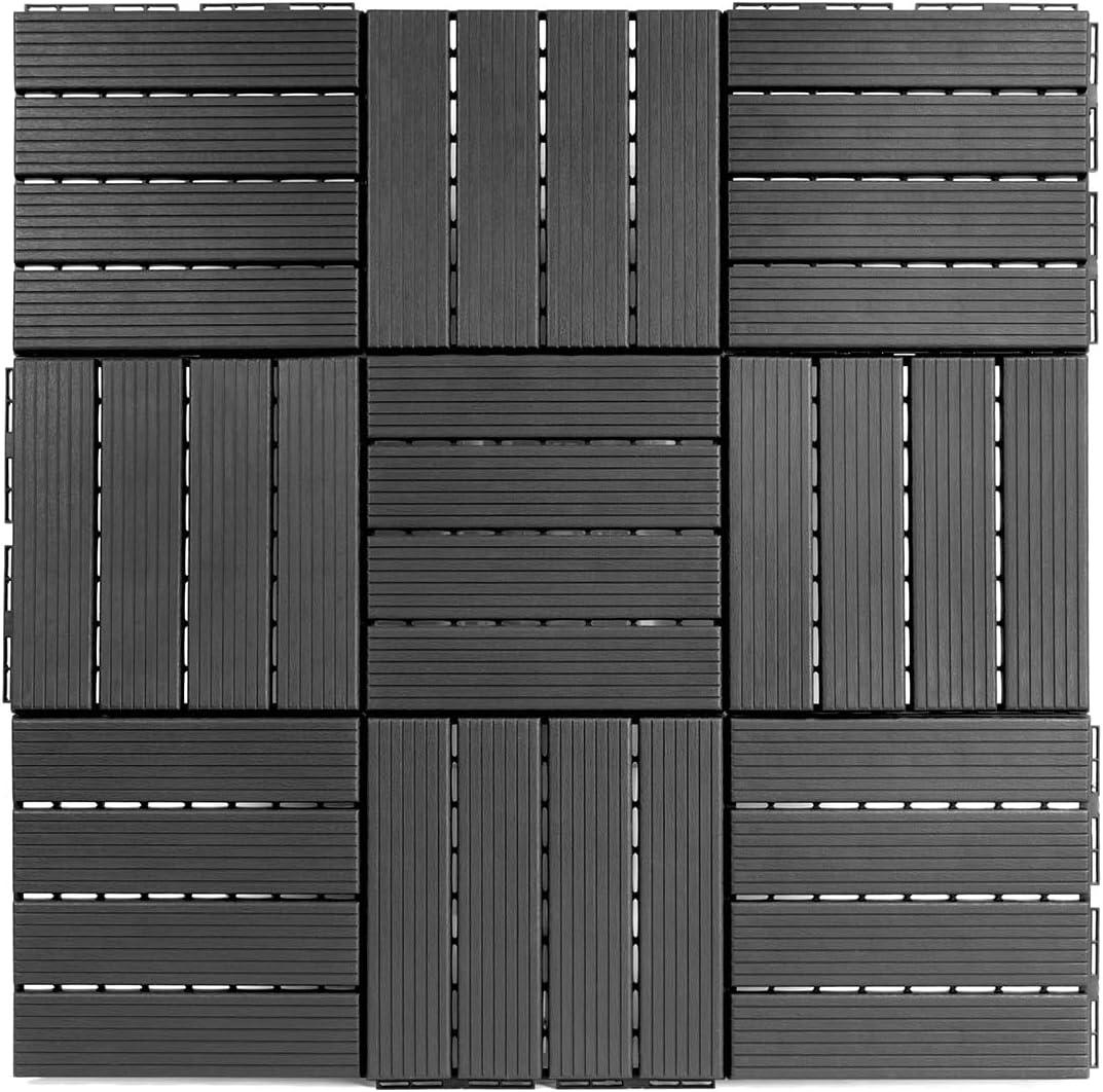 36.75'' L x 36.75'' W Plastic Interlocking Deck Tile