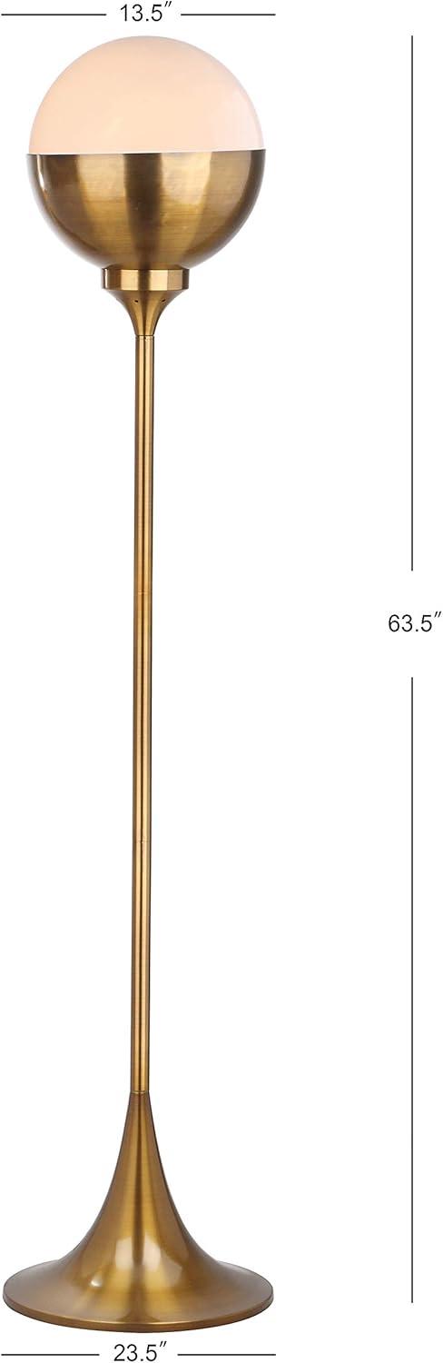 Renato Floor Lamp - Brass Gold - Safavieh