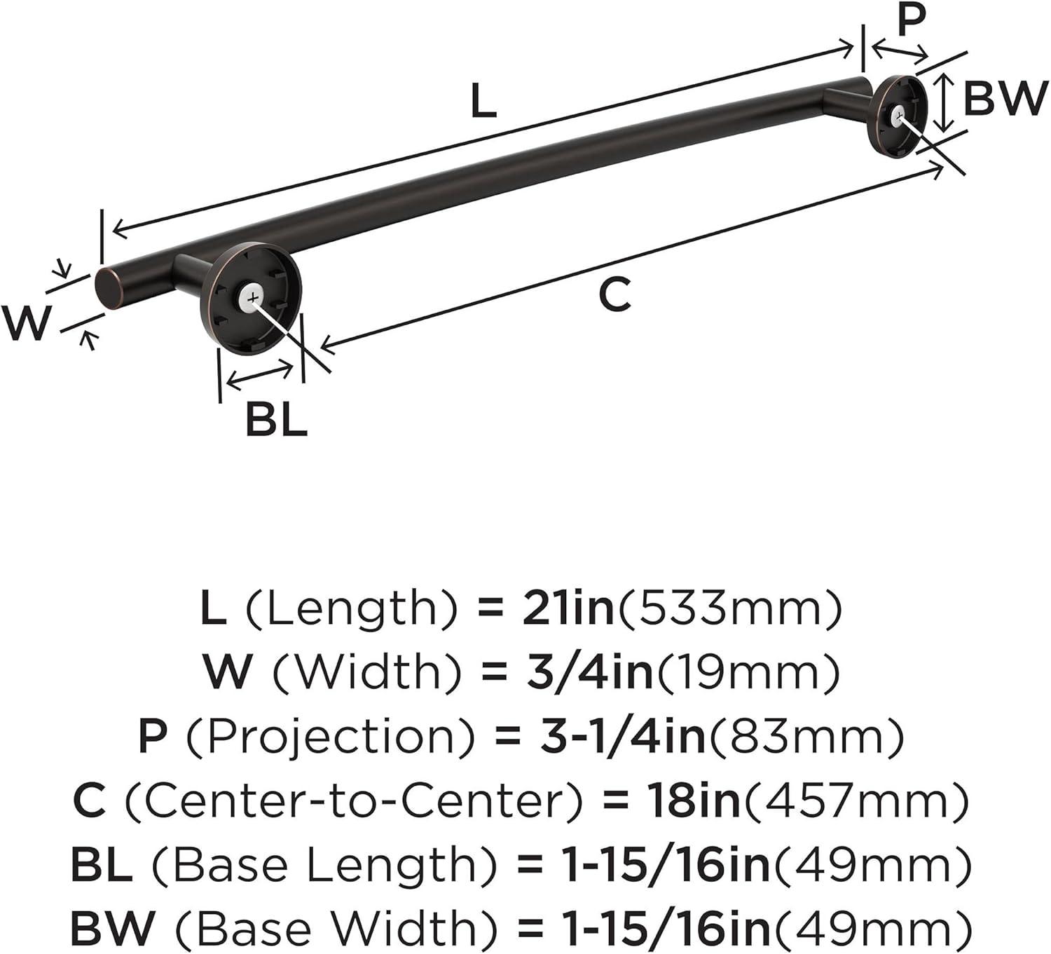 Amerock Arrondi Wall Mounted Towel Bar