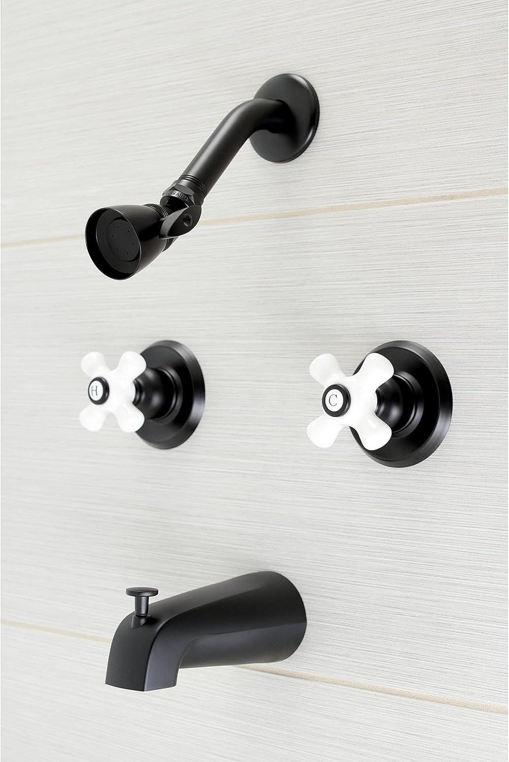 Kingston Brass KB240PX Kingston Brass Victorian Double-Handle Tub and Shower Faucet