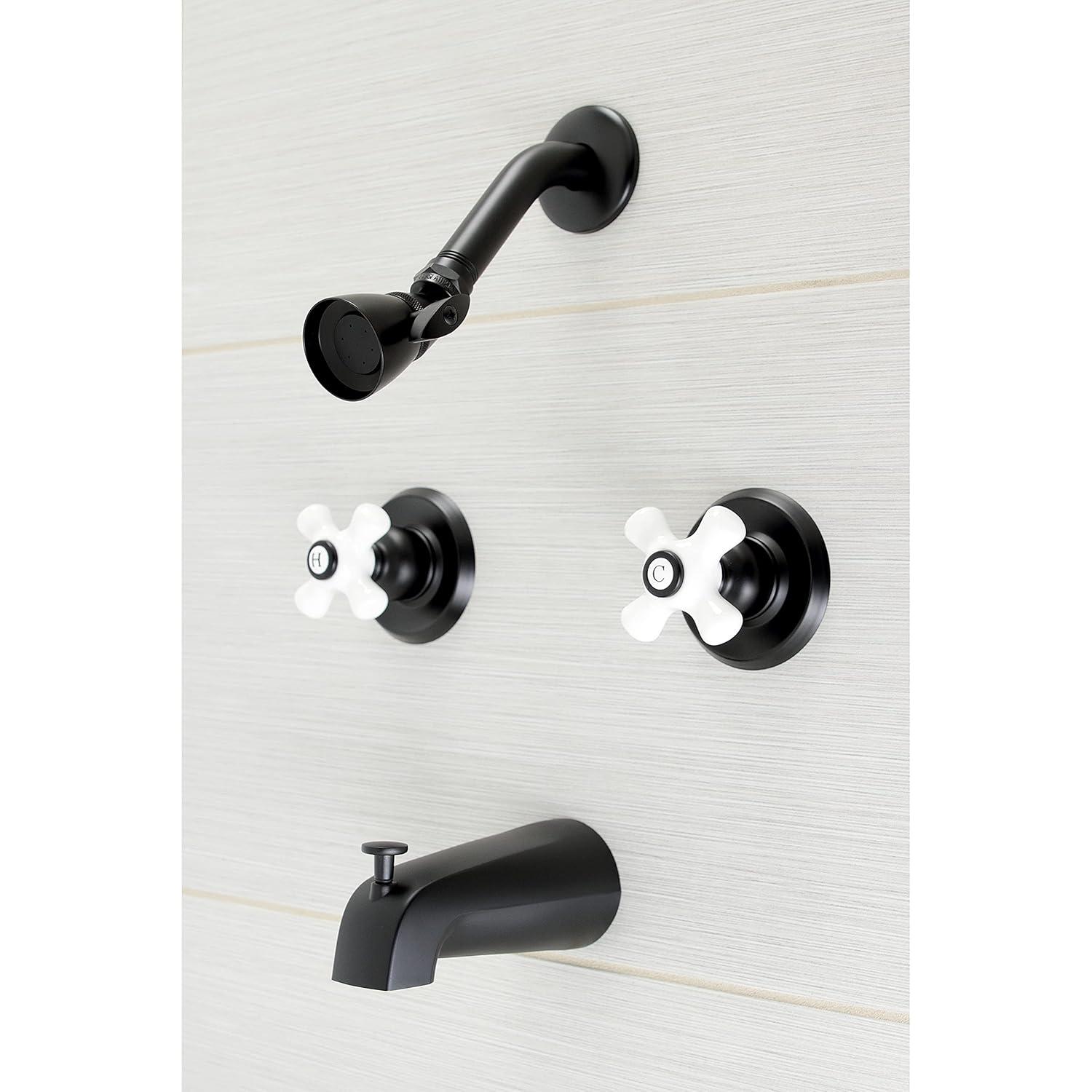 Kingston Brass KB240PX Kingston Brass Victorian Double-Handle Tub and Shower Faucet