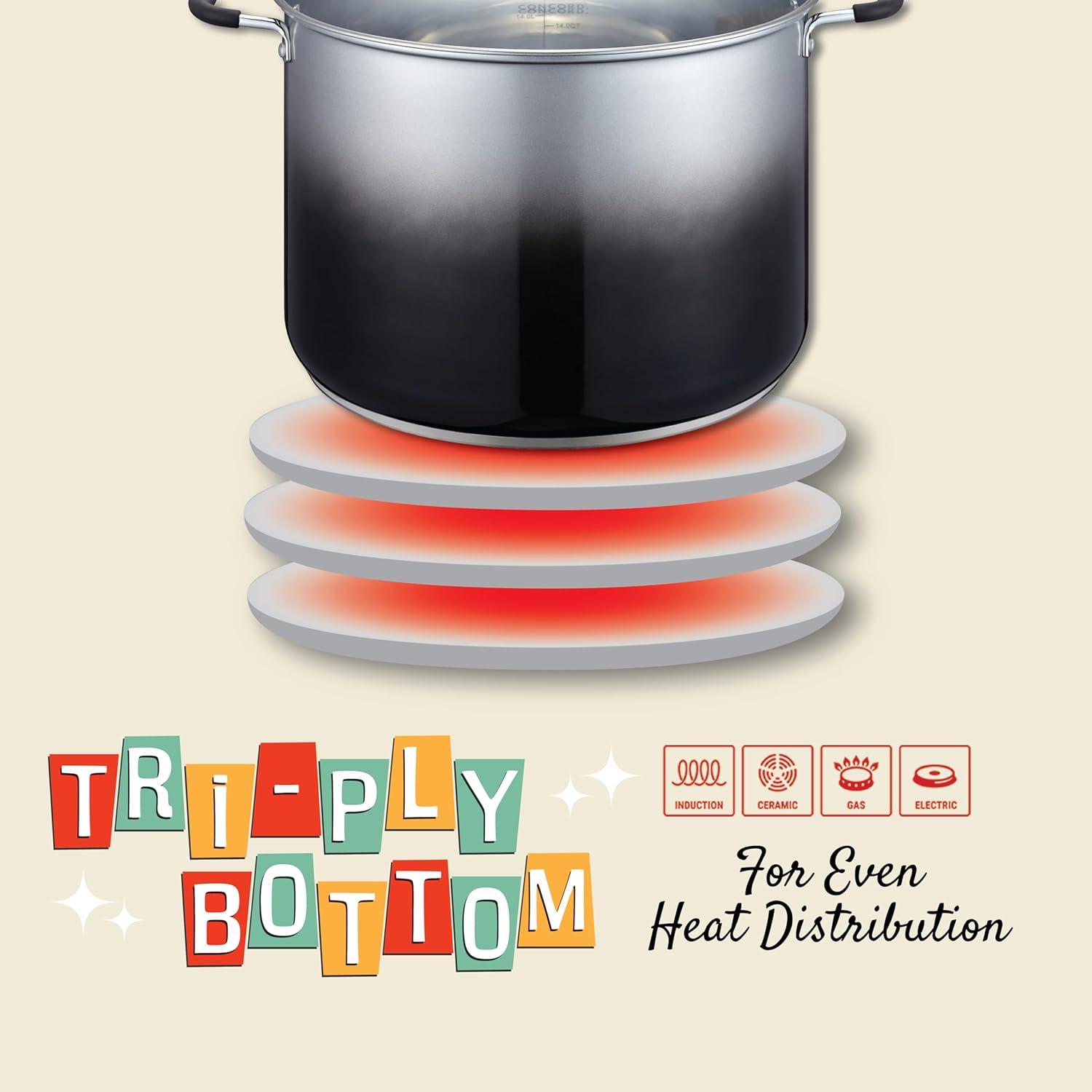 Concord Cookware Concord Cookware 20 Quarts Non-Stick Stainless Steel Stock Pot