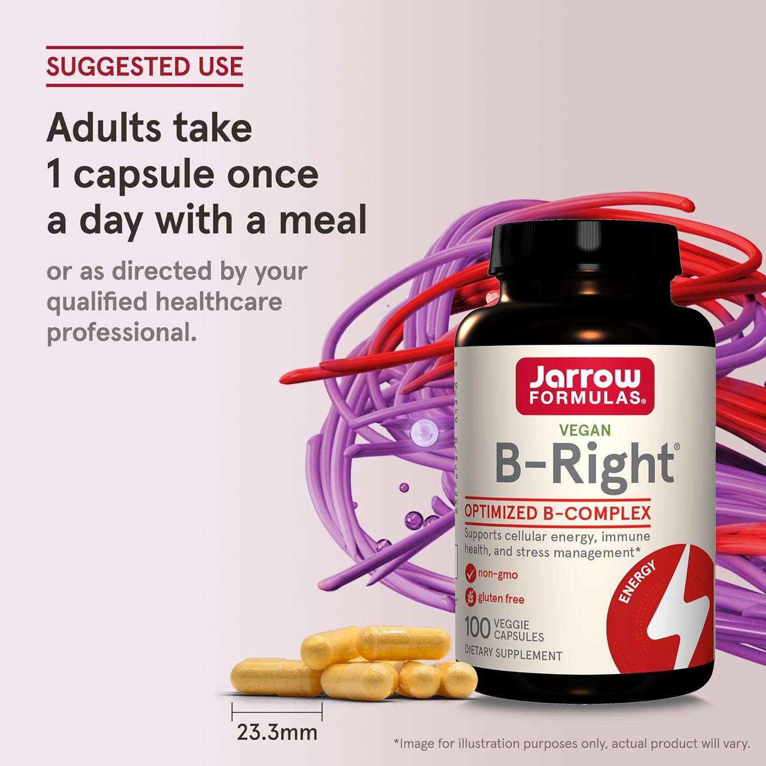 Jarrow Formulas, Inc. Vegan B-Right Optimized B-Complex 100 Veg Caps