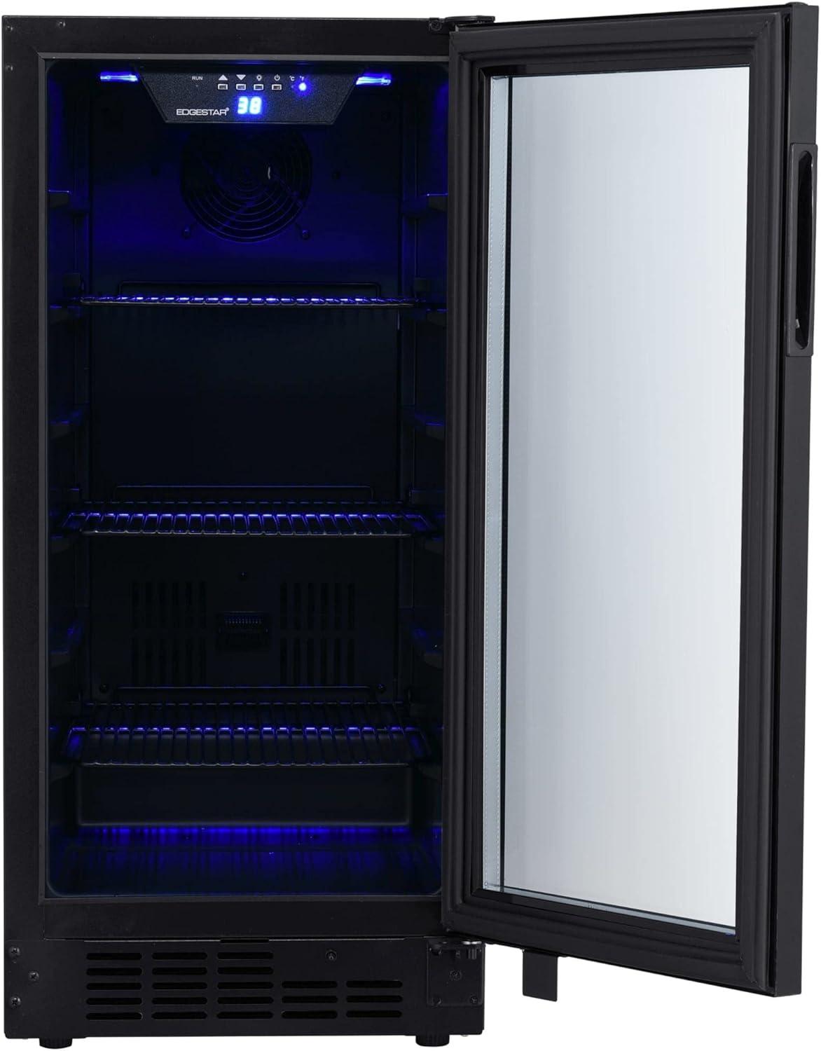 EdgeStar BBR901BL 15 Inch Wide 80 Can Built-In Beverage Center with Slim Design