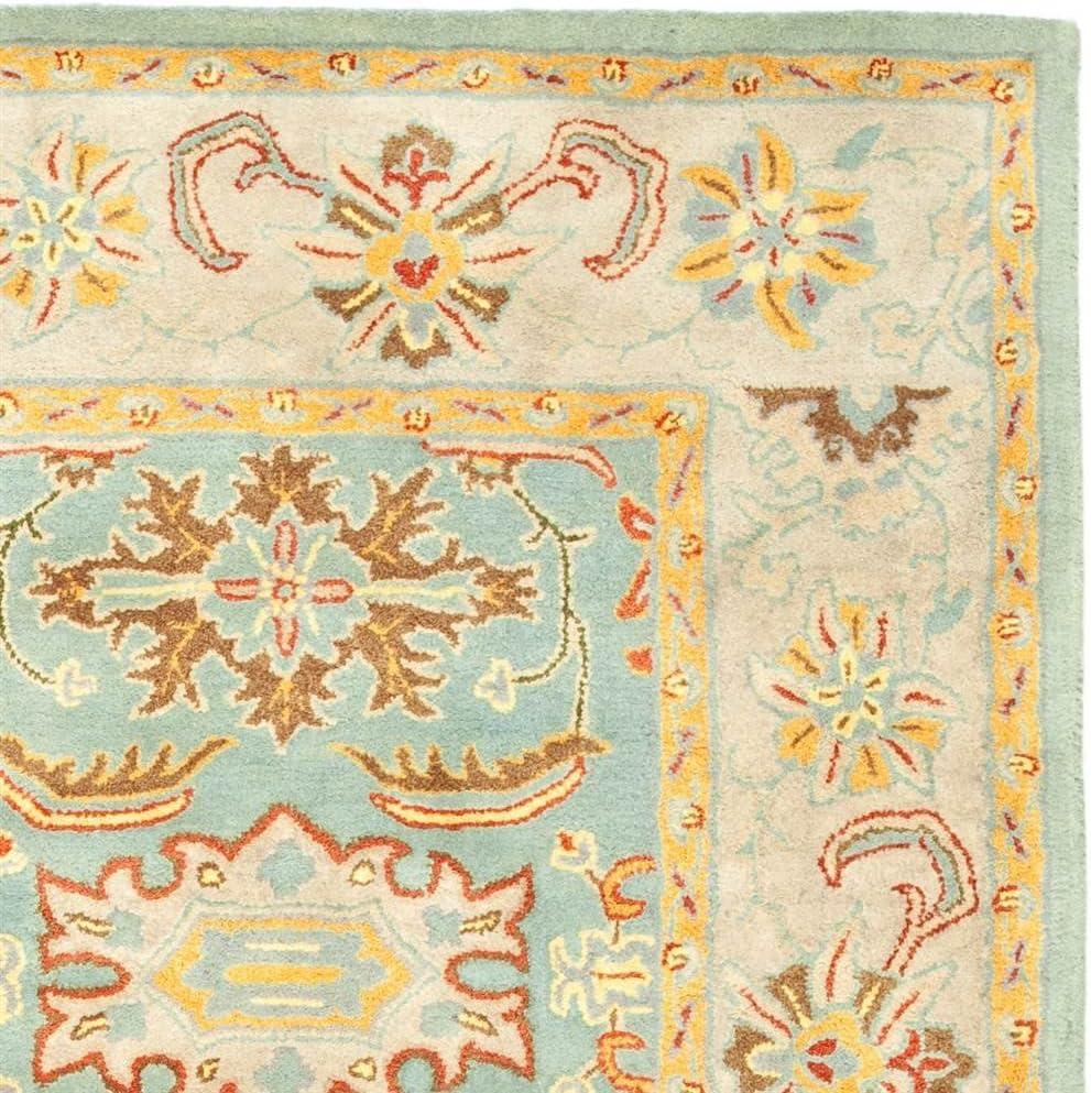 SAFAVIEH Heritage Giles Traditional Wool Area Rug, Light Grey/Grey, 9' x 12'