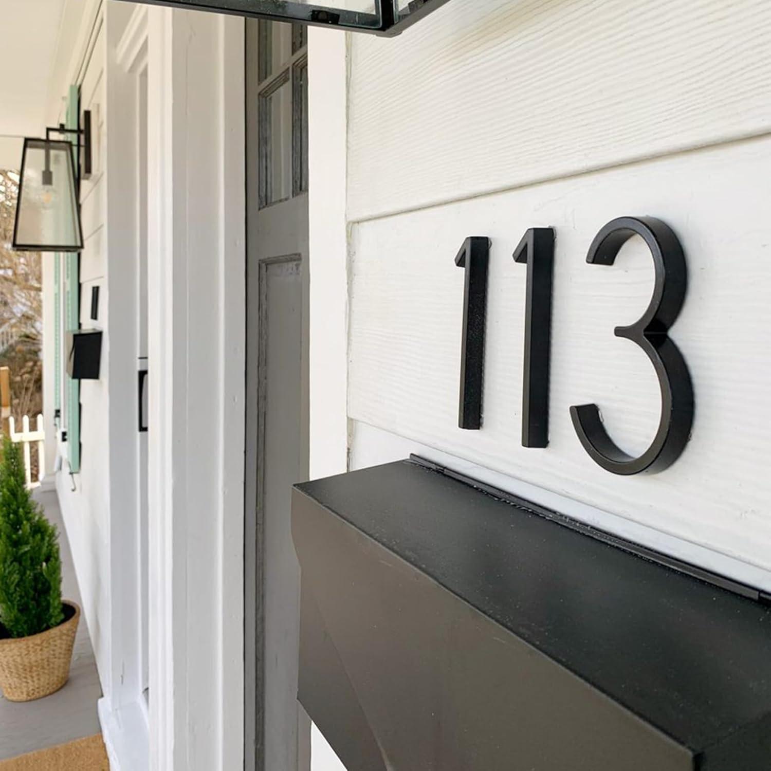 HASWARE 5Inch Black 5'' H Metal House Number