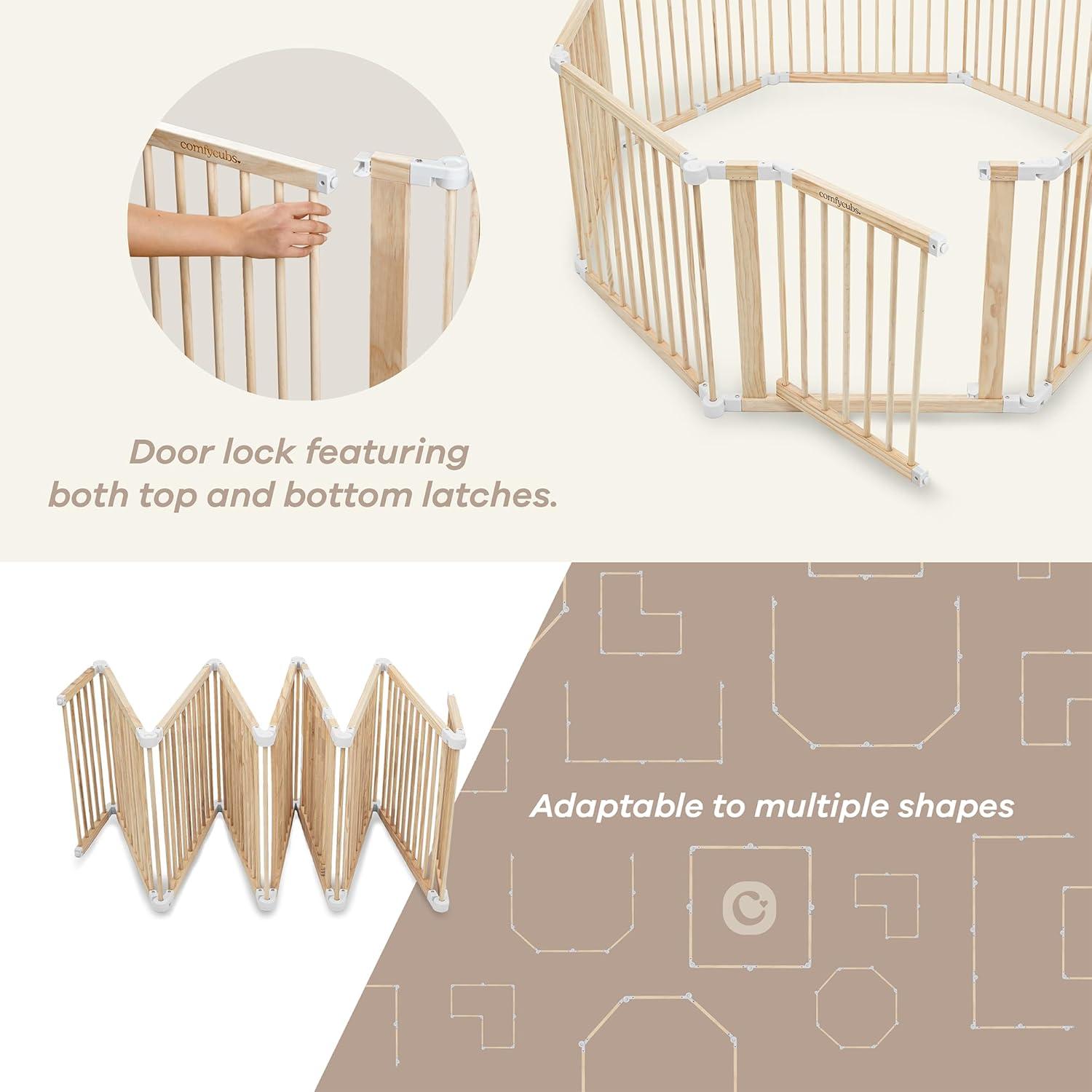 Comfy Cubs Baby Playpen & Baby Gate For Toddler And Babies