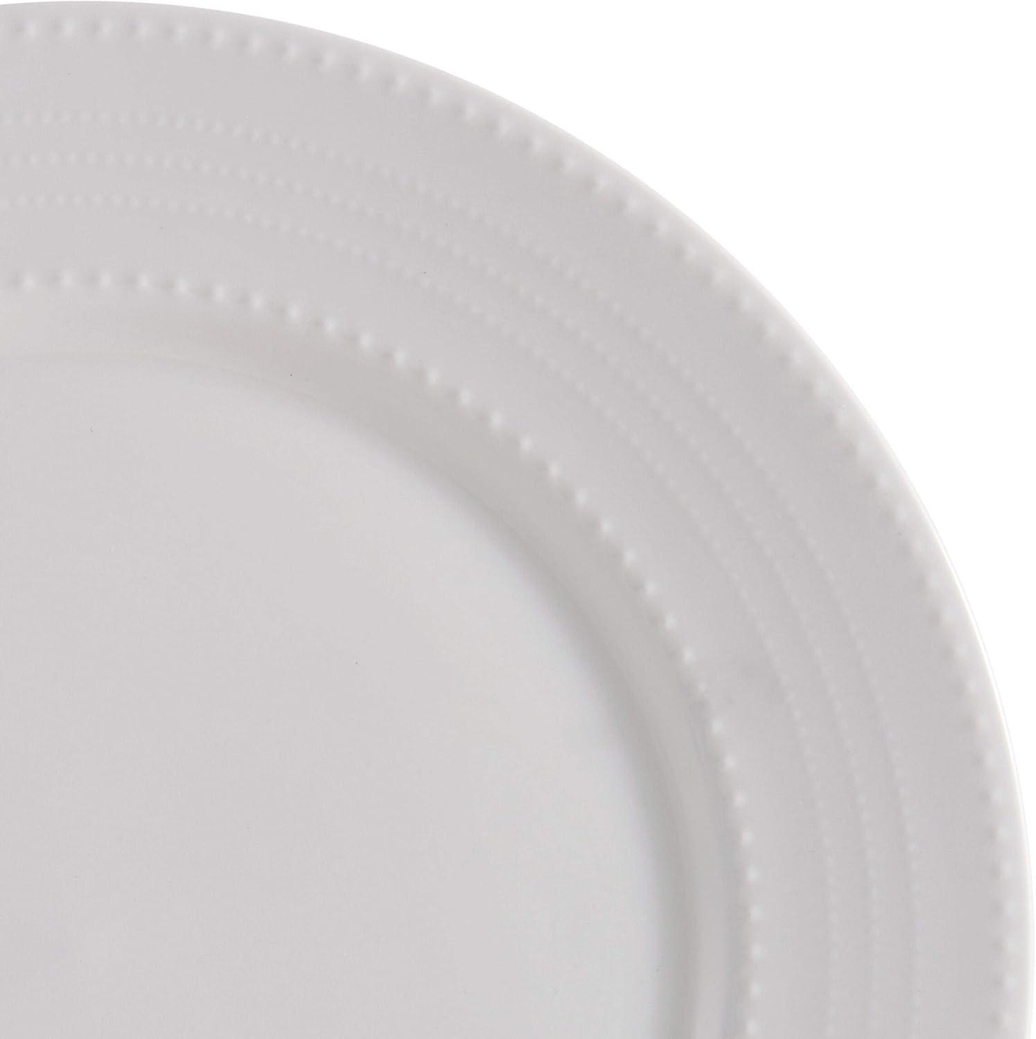 Annabel White Porcelain 40-Piece Dinnerware Set, Service for 8