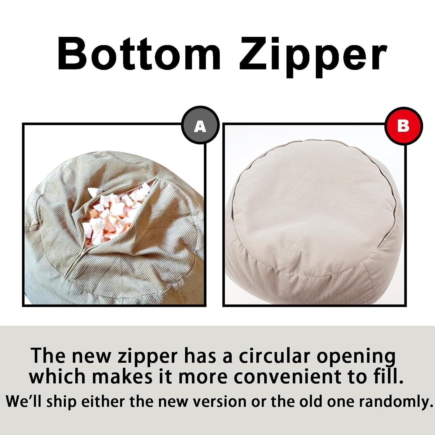 LPMOERA Stuffed Animal Storage Bean Bag Chair Cover (No Filler) for Kids and Adults.Pets Dogs/Cats Lazy Beds.Soft Premium Corduroy Stuffable Bean Bag for Organizing Children Plush Toys or Memory Foam