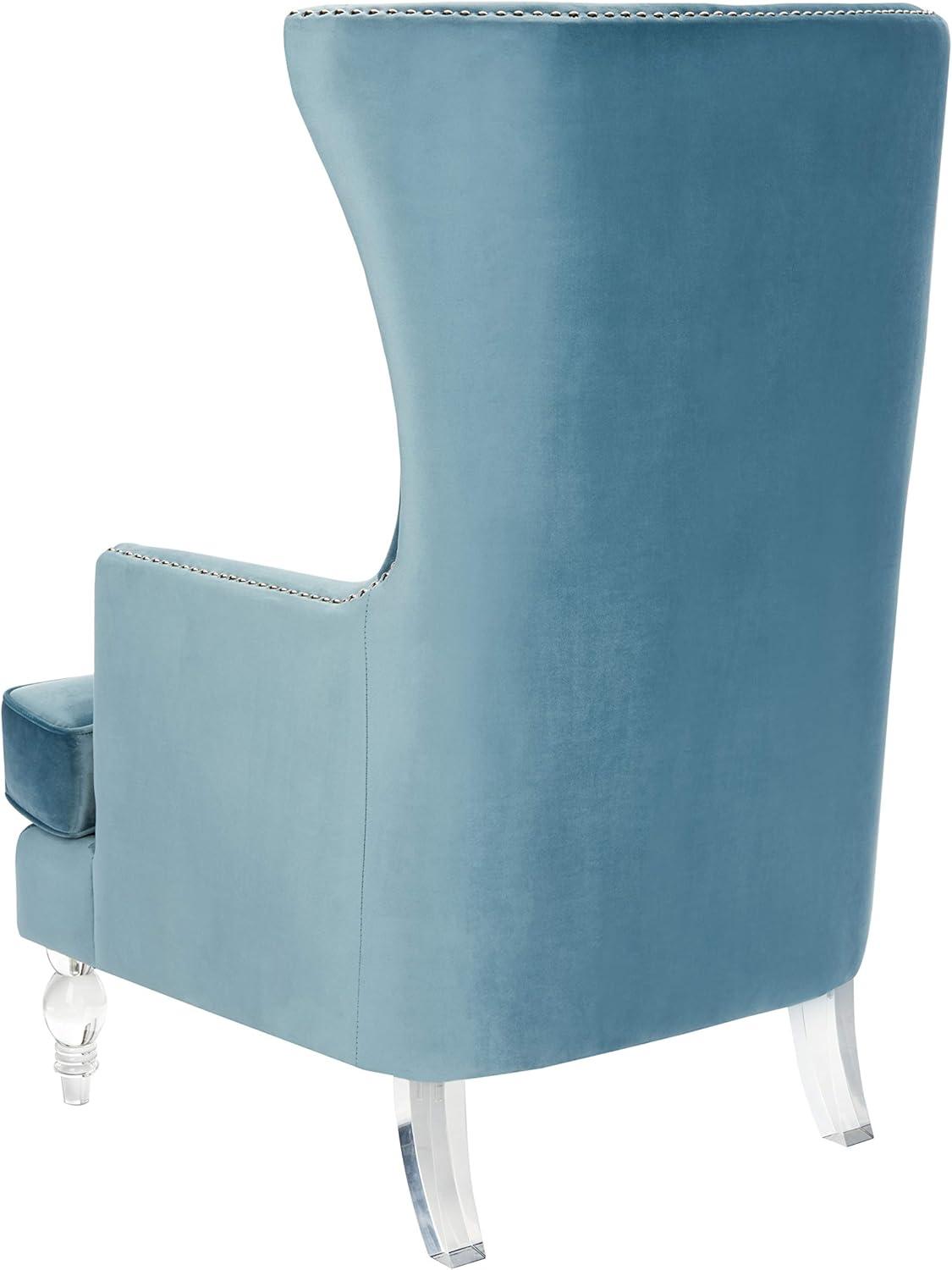 Geode Modern Wingback Chair - SFV4745 - Light Blue - Safavieh Couture