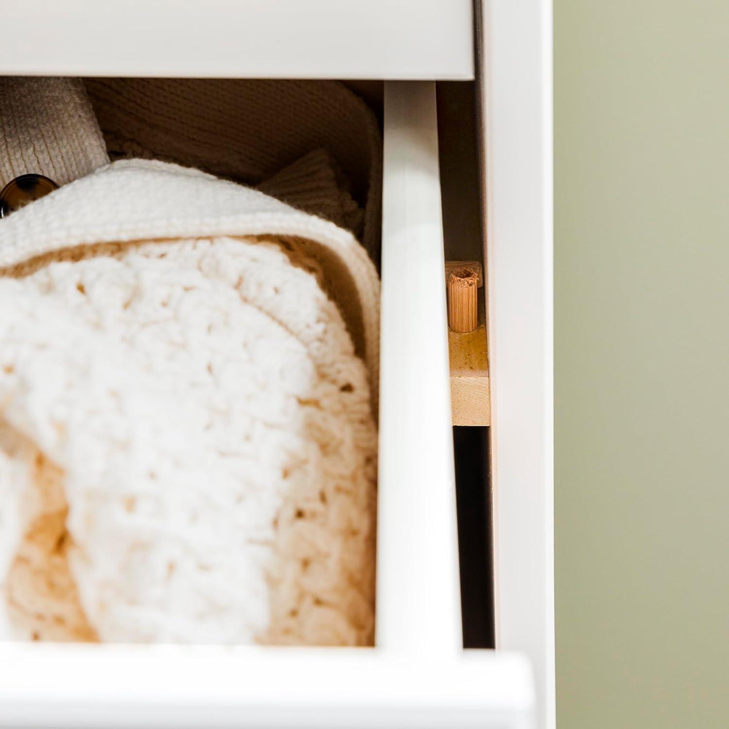 Walker Edison Tall Wood Dresser Bedroom Storage Drawer Organizer Closet Hallway, 4 Drawer, White 4 Drawers White