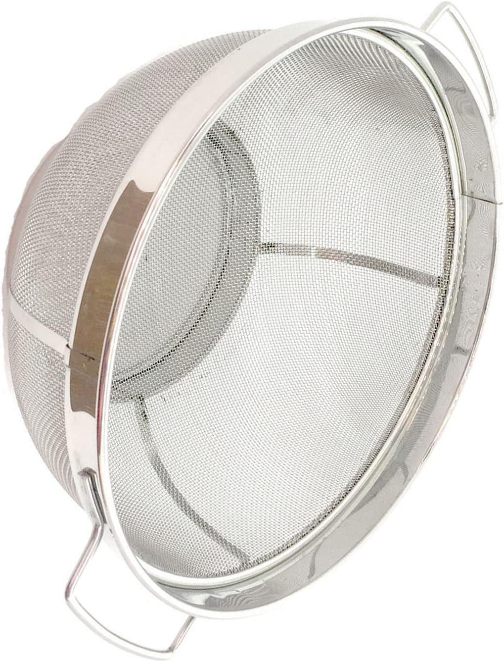 [Juvale] Juvale Large Fine Mesh Pasta Strainer, Metal Colander for Rice, Quinoa, Yogurt, 11 x 4 In