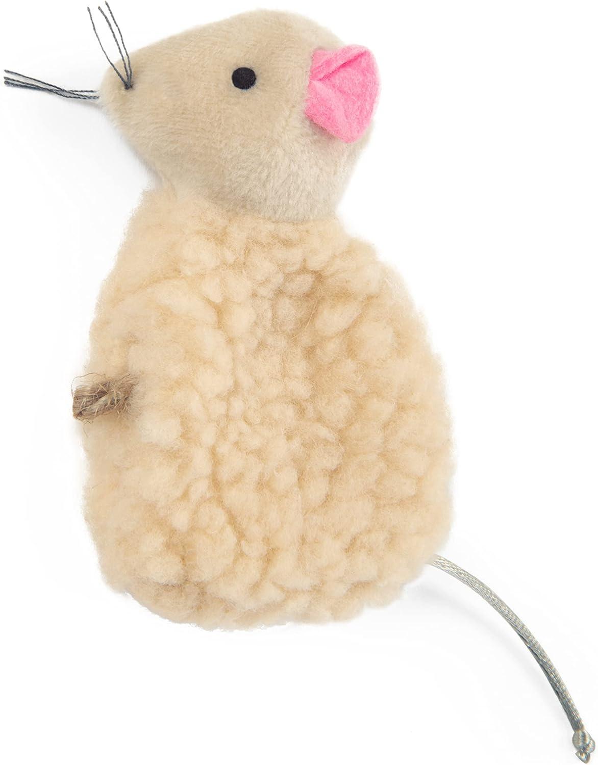 SmartyKat Madcap Mania Mouse, Soft Plush Catnip Cat Toy with String Tail, with Pure & Potent Catnip, Refillable & Durable