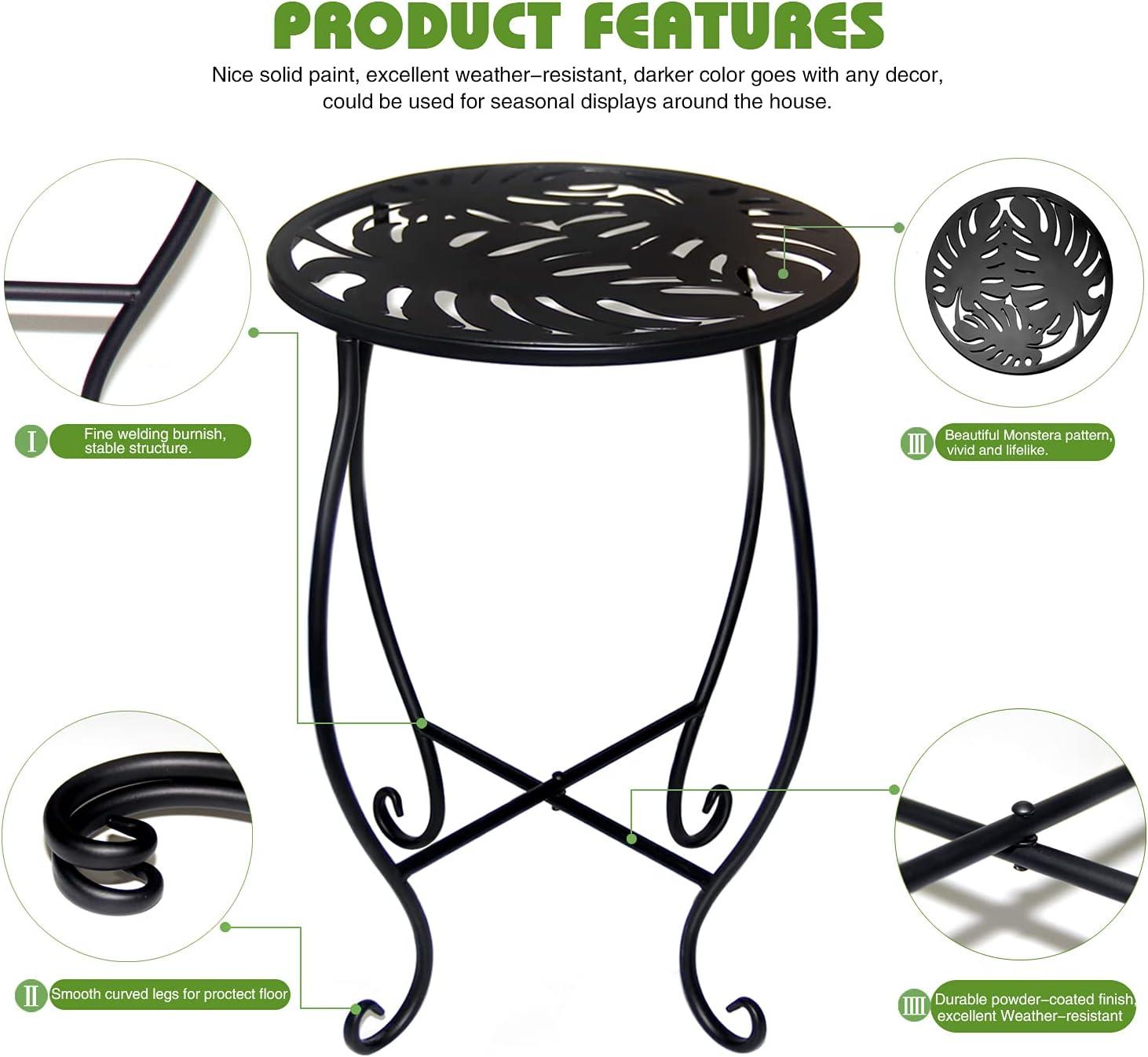 15" Tall Metal Plant Stand (Round 2pcs)