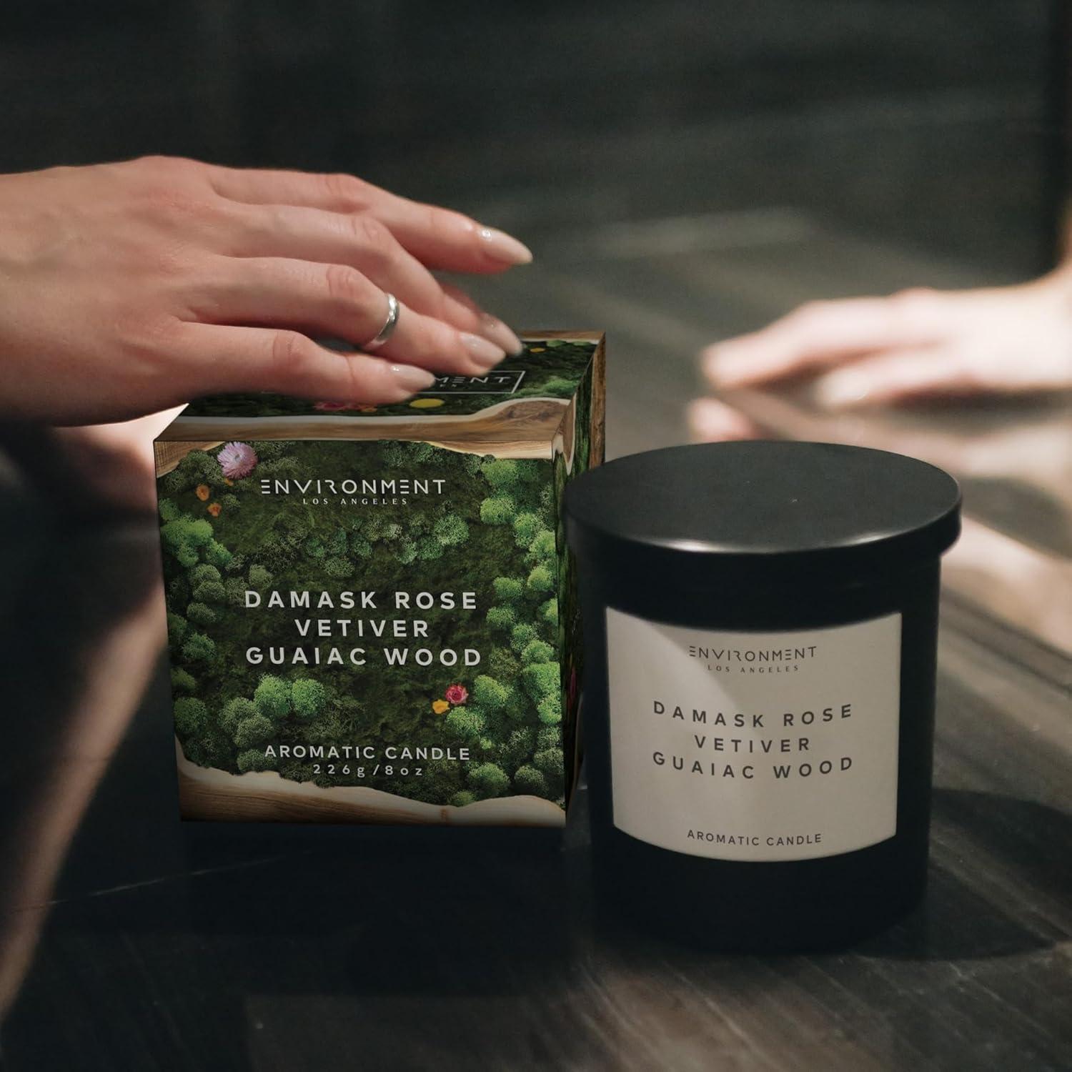 ENVIRONMENT 8oz Candle Inspired by Le Labo Rose 31® and Fairmont Hotel® - Damask Rose | Vetiver | Guaiac Wood