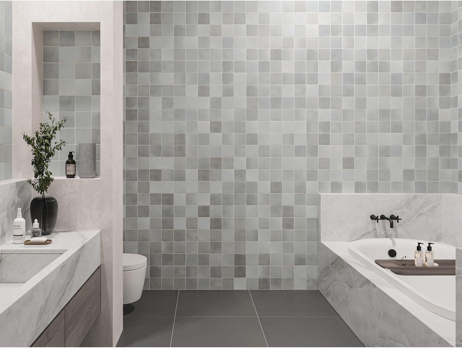 Celine 4" x 4" Porcelain Mosaic Sheet Wall & Floor Tile