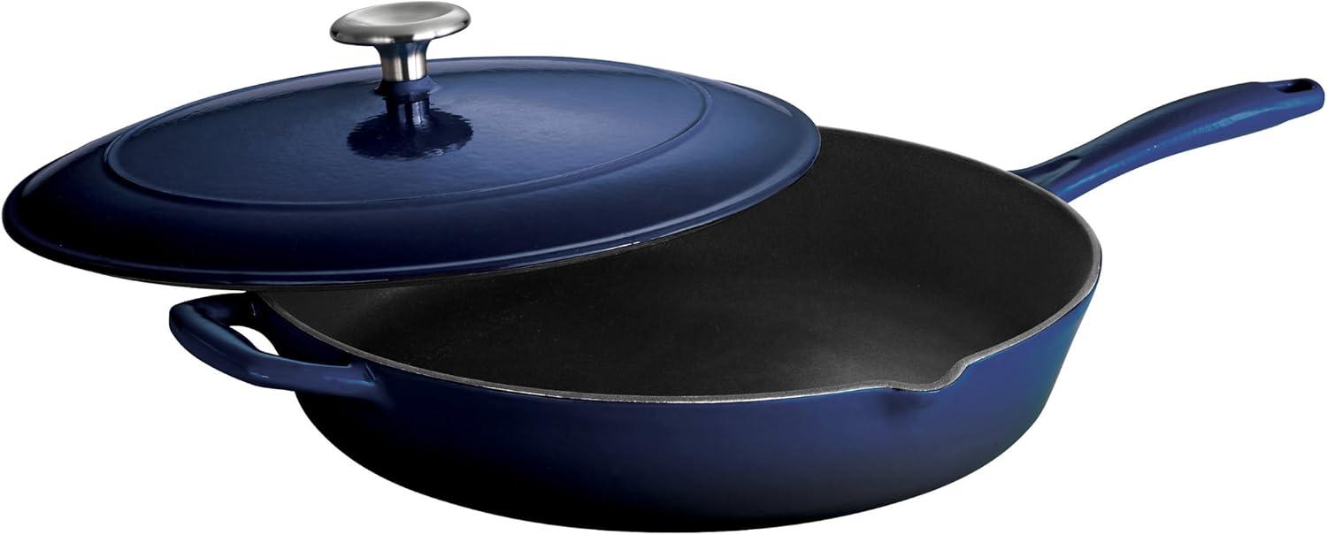 Tramontina Tramontina Gourmet Enameled Cast Iron Covered Skillet