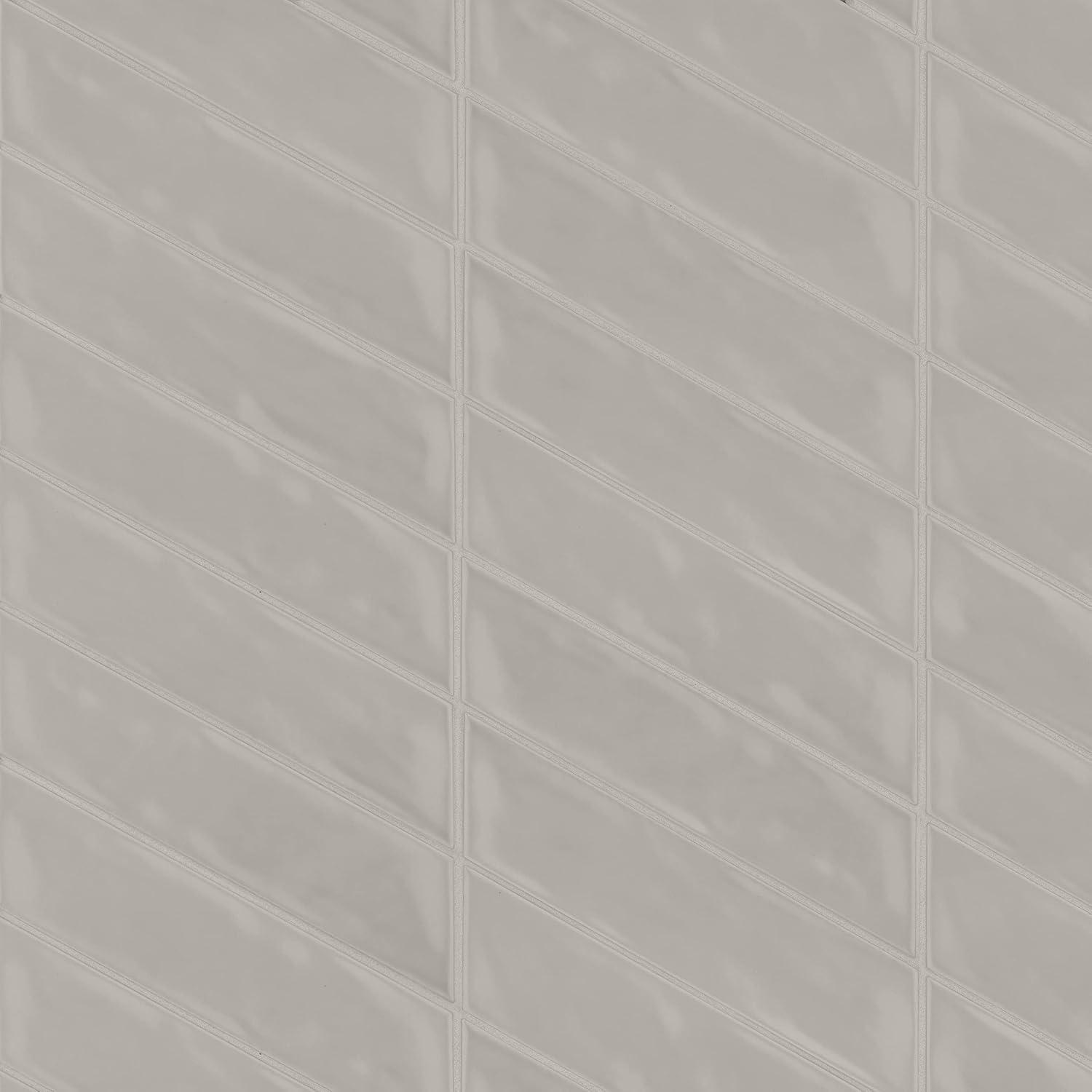 Bedrosians Sorrento Gloss Ceramic Tile 2.5" x 10", Right-Side, Fiore (18-Pack, 3.26 SF)