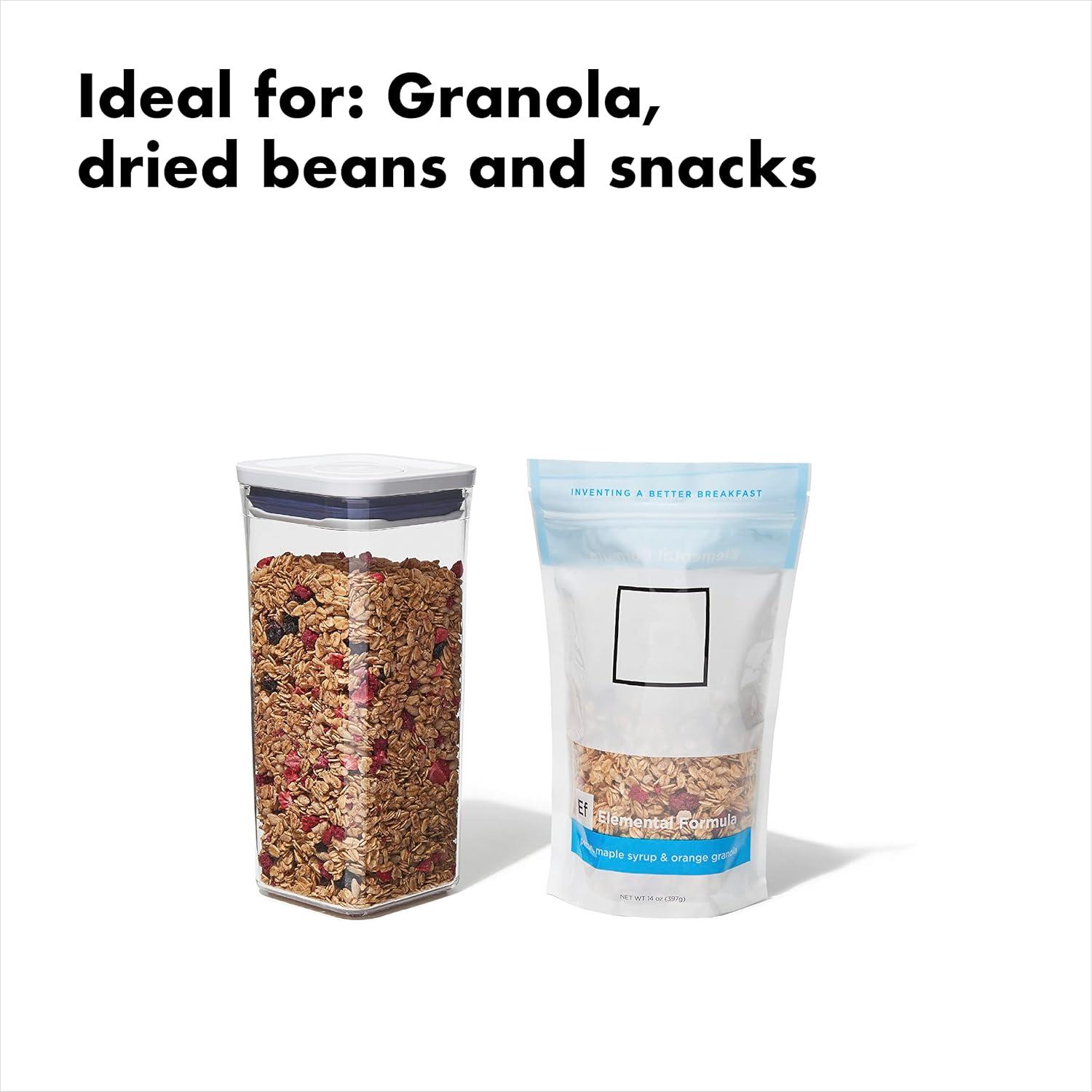 OXO Good Grips POP Container - Airtight Food Storage - 1.7 Qt for Dried Beans and More,Transparent