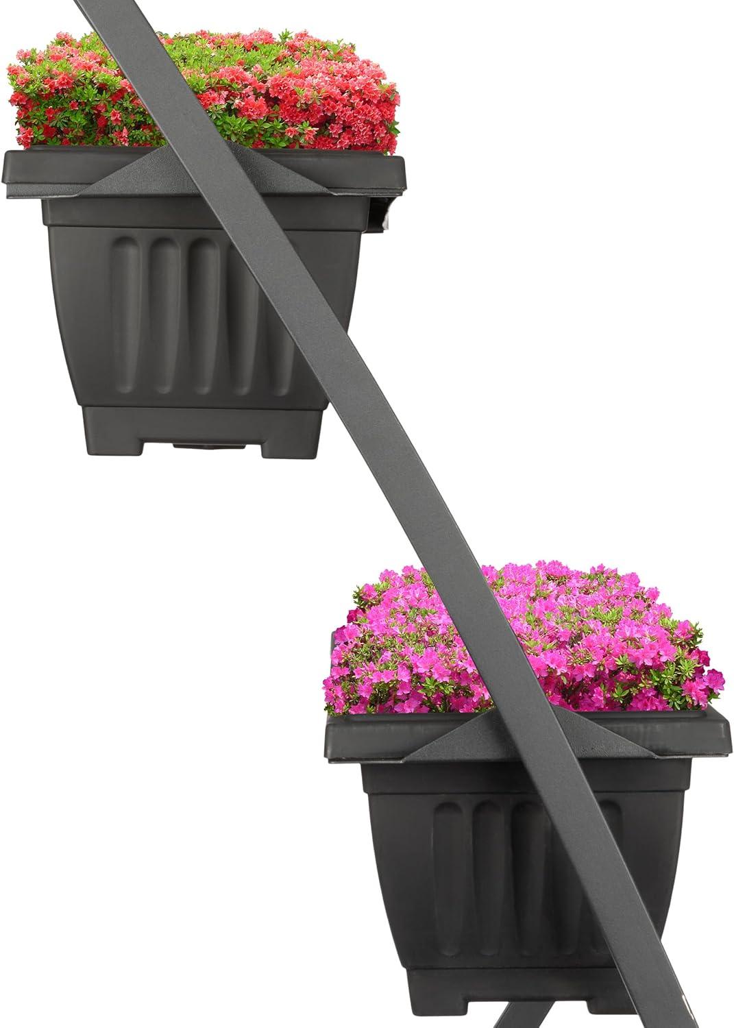 Black 4-Tier Vertical Outdoor Garden Planter