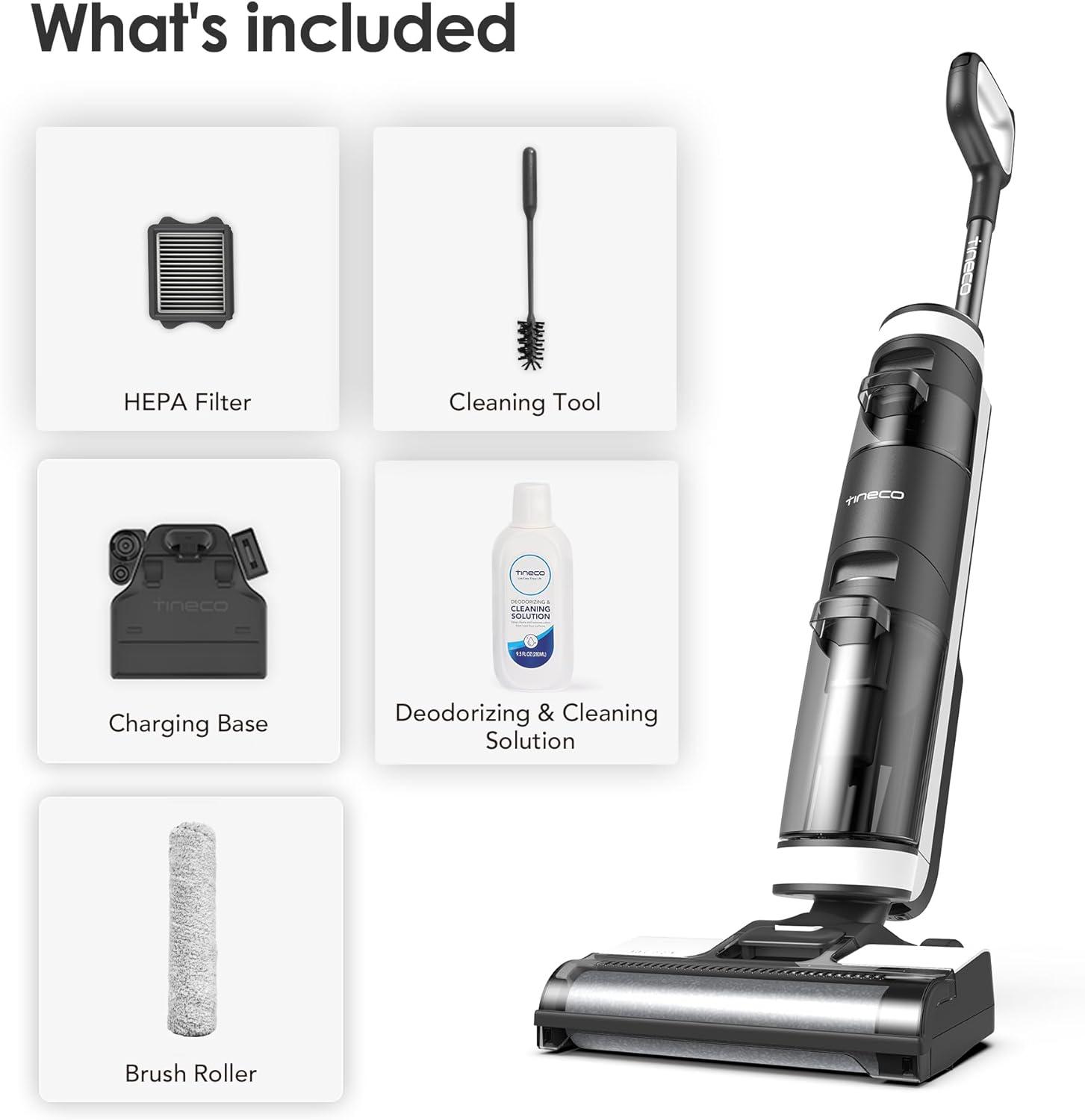 White Cordless Smart Wet/Dry Vacuum Cleaner with LED Display