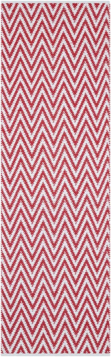 Montauk MTK812 Hand Woven Indoor Runner Rug - Red/Ivory - 2'3"x7' - Safavieh.