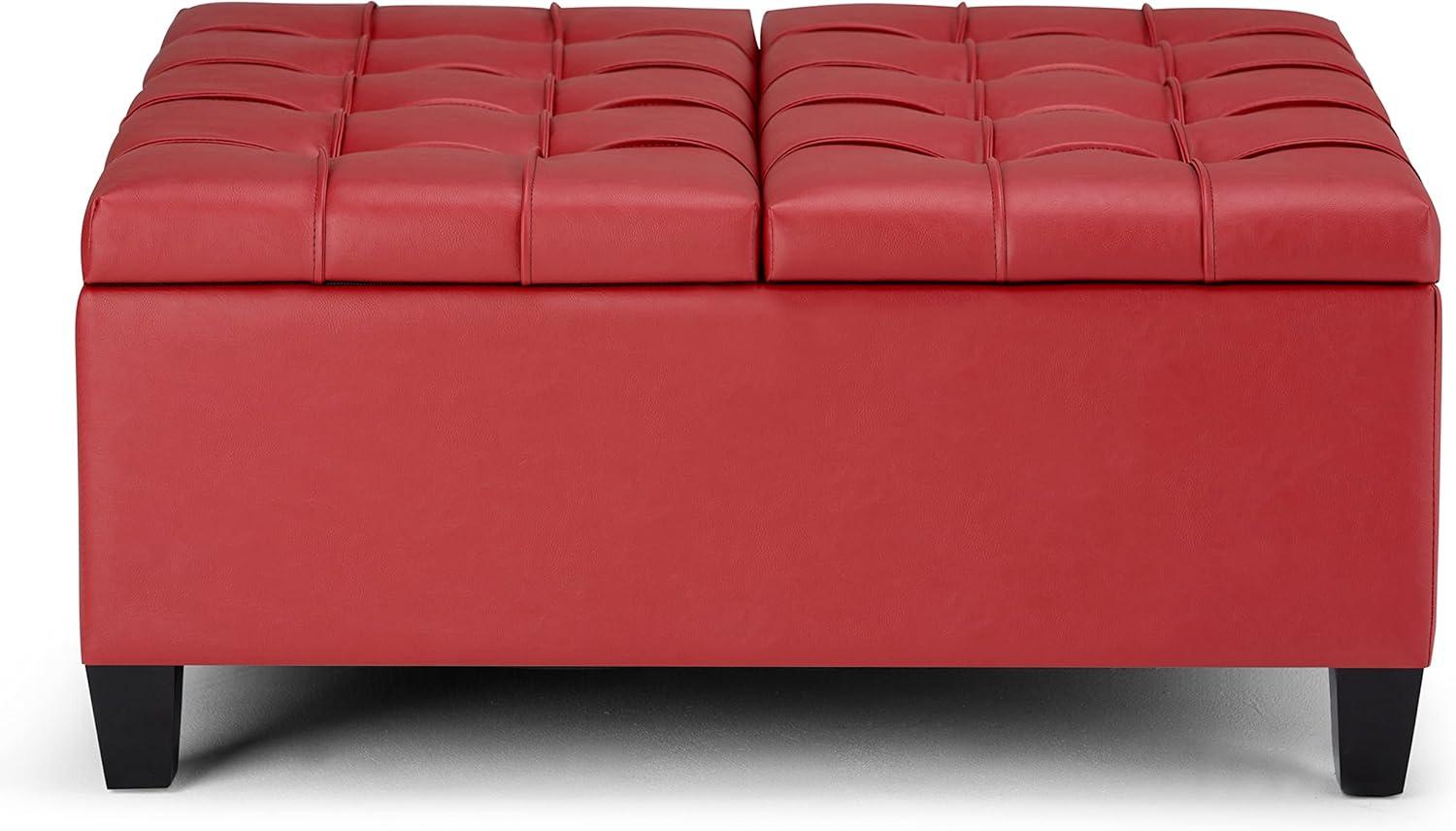 Harrison Faux Leather Ottoman