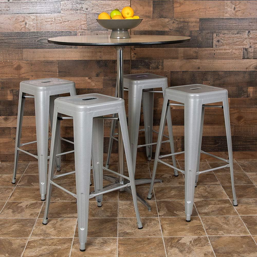 Flash Furniture 30" High Metal Indoor Bar Stool - Stackable Set of 4