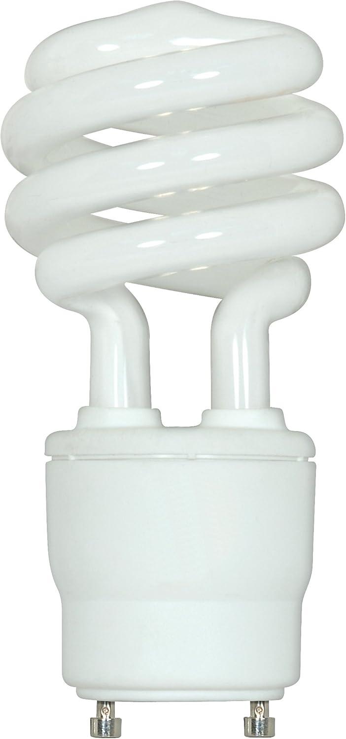Satco S8204 - 15 watt; Mini Spiral Compact Fluorescent; 2700K; 82 CRI; GU24 base; 120 volts
