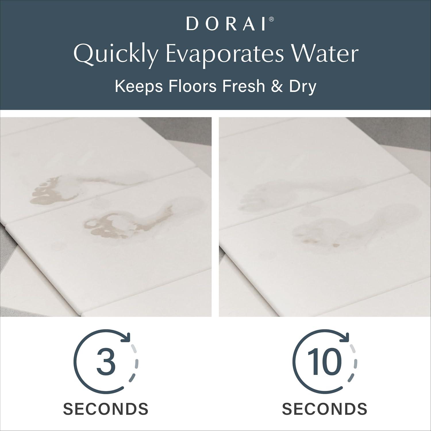 Large White Diatomaceous Earth Non-Slip Bath Mat