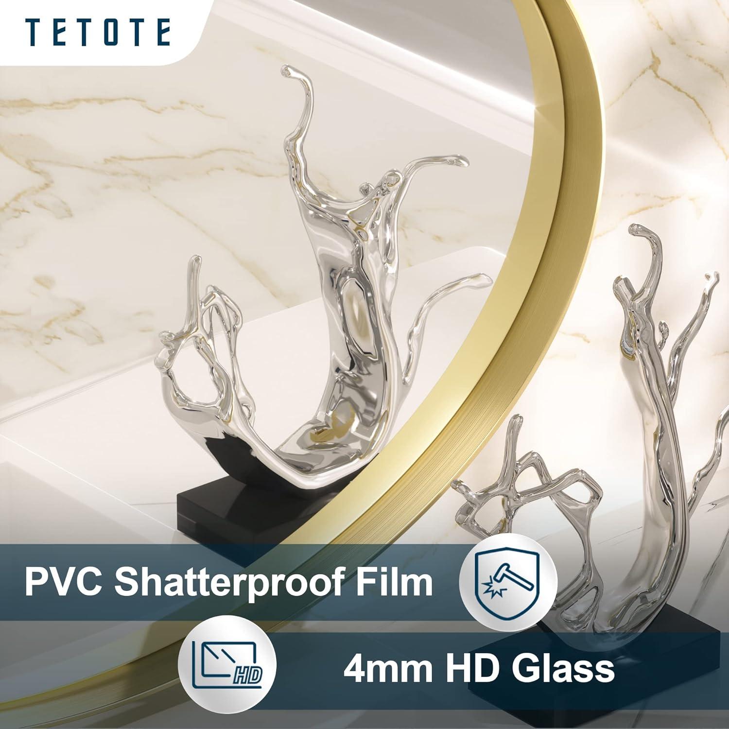 Brightify Gold Oval Mirror for Bathroom 24x36 Inch, Oval Vanity Mirror Gold Metal Frame, Modern Wall Mirror for Bedroom Living Room Farmhouse Fireplace Entryway, Hangs Horizontal or Vertical