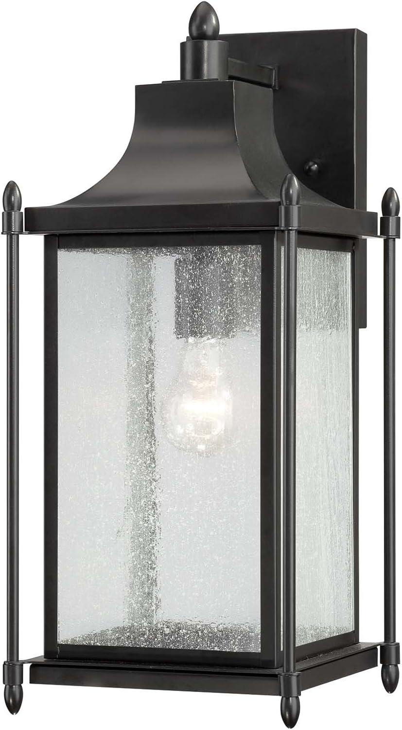 Dunnmore 1-Light Outdoor Wall Lantern in Black