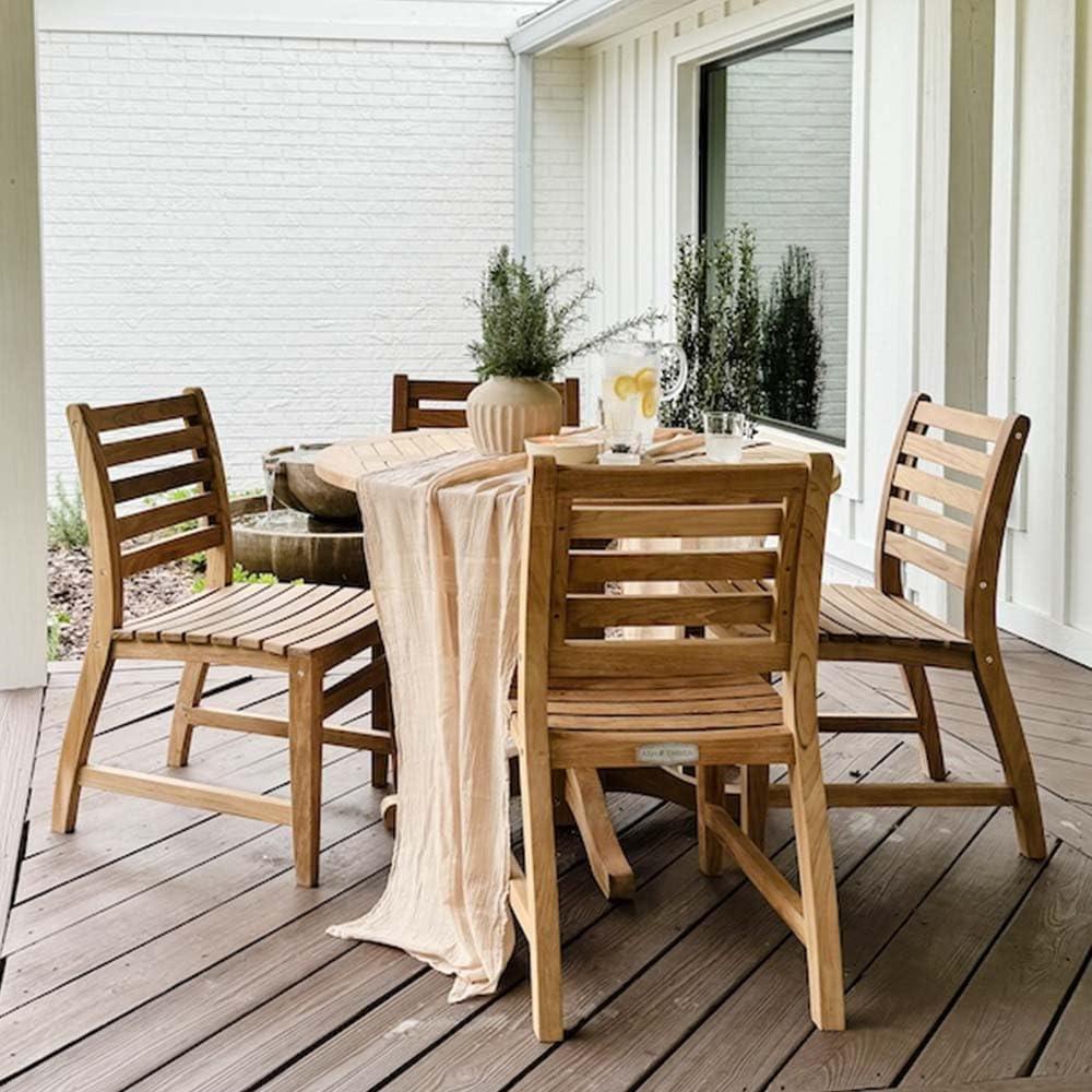 Grade A Teak 42" Round Weather-Resistant Dining Table