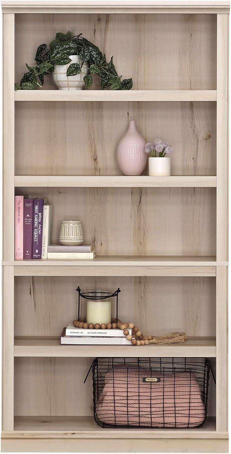 Pacific Maple Adjustable 5-Shelf Wood Bookcase