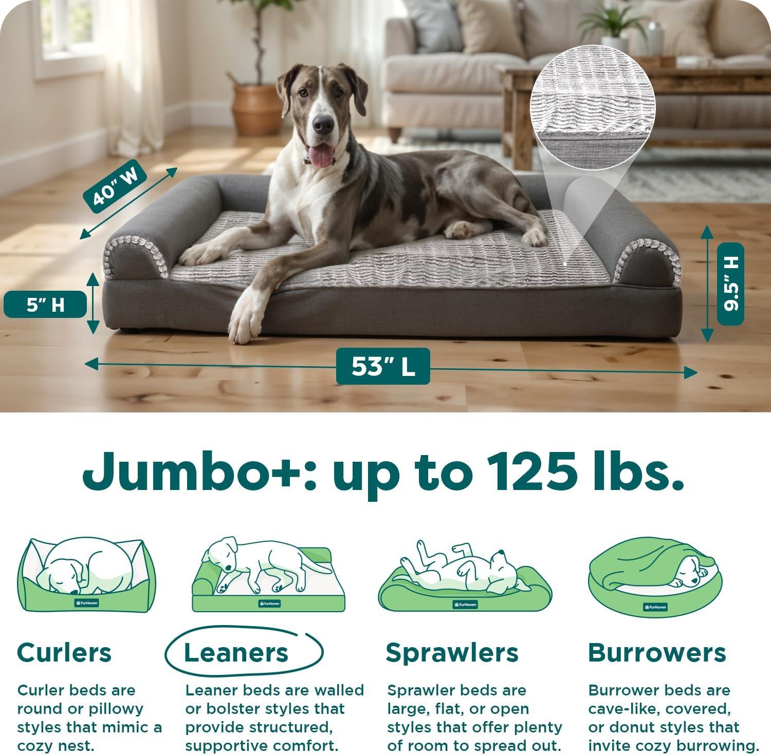 FurHaven Luxe Fur & Performance Linen Sofa Bed