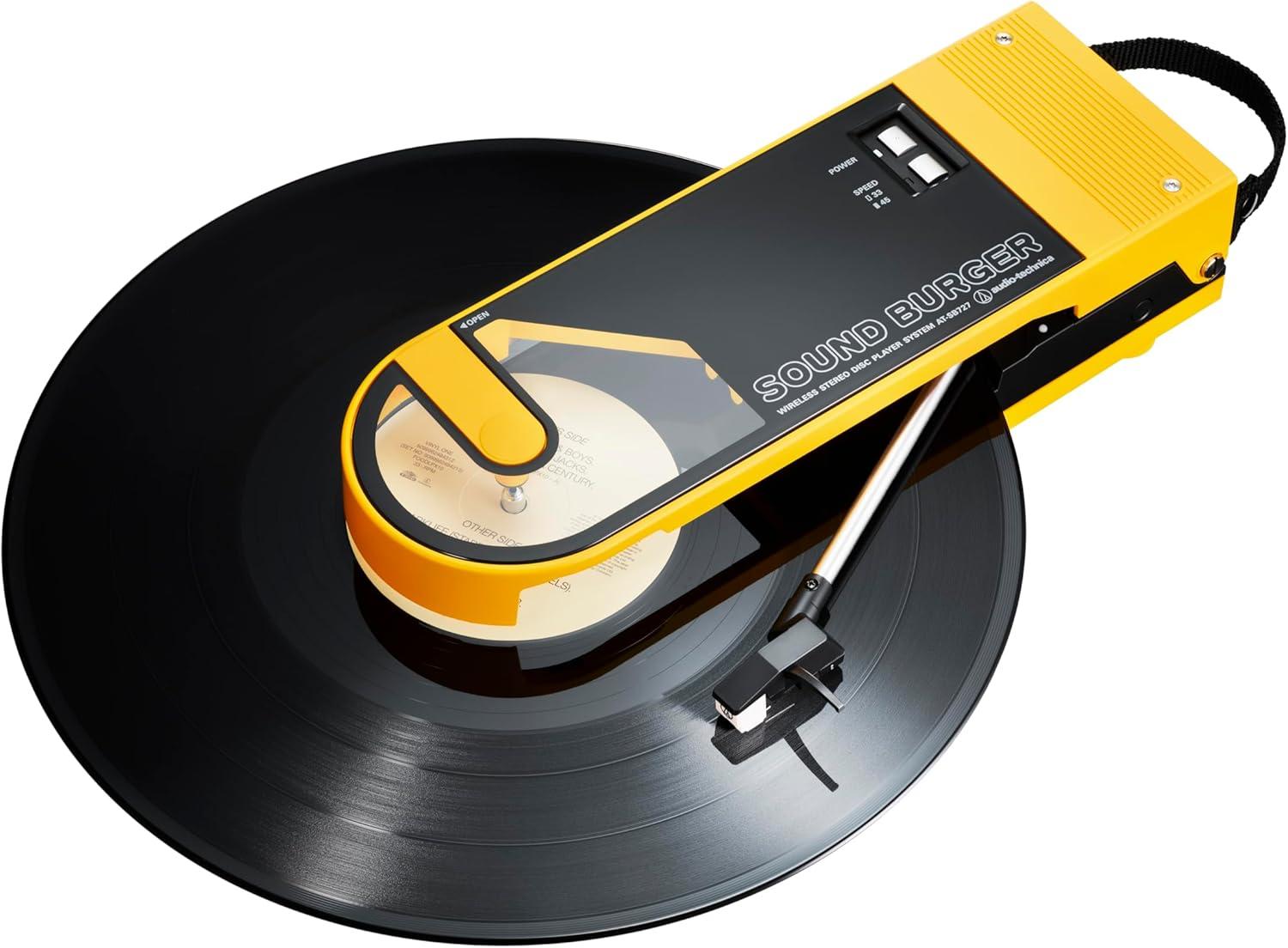 AUDIO-TECHNICA  COMPACT PORTABLE TURNTABLE, YELLOW ( AT-SB727-YL)