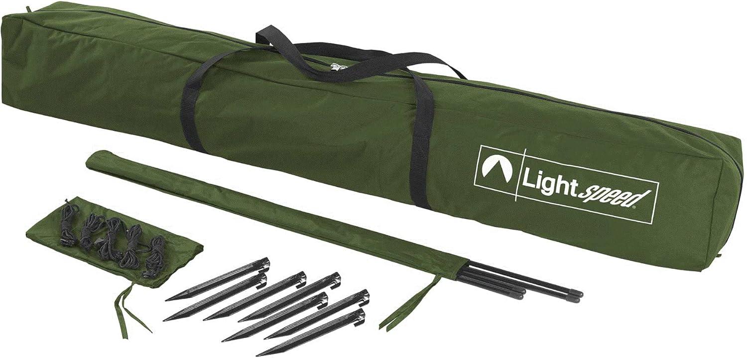 ECR4Kids ECR4Kids Lightspeed Outdoors Pop-Up 6-Sided Screen Shelter, Camping Gazebo, Green