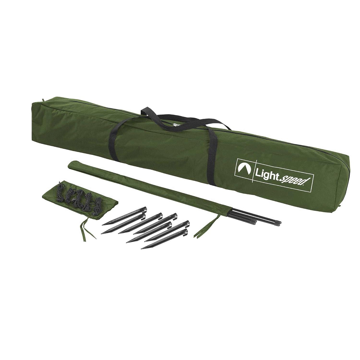 ECR4Kids ECR4Kids Lightspeed Outdoors Pop-Up 6-Sided Screen Shelter, Camping Gazebo, Green