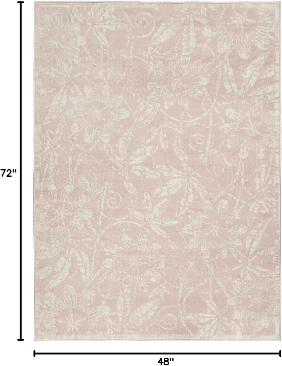 Whigham Floral Pink/White Area Rug