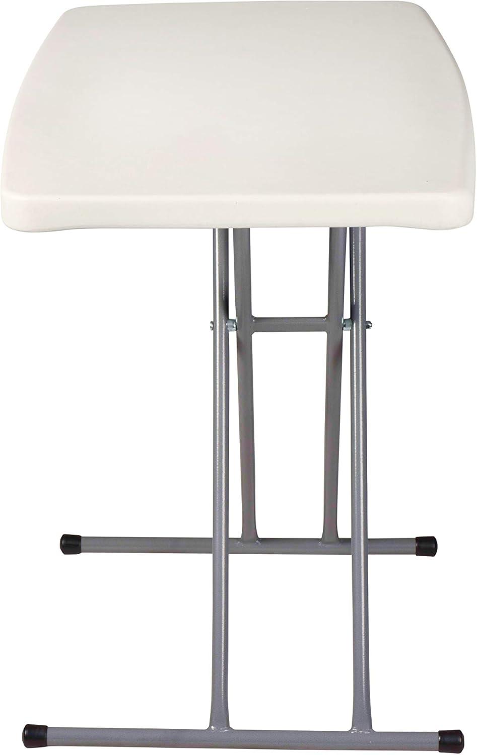 Speckled Grey Adjustable Height Folding Table with Metal Legs