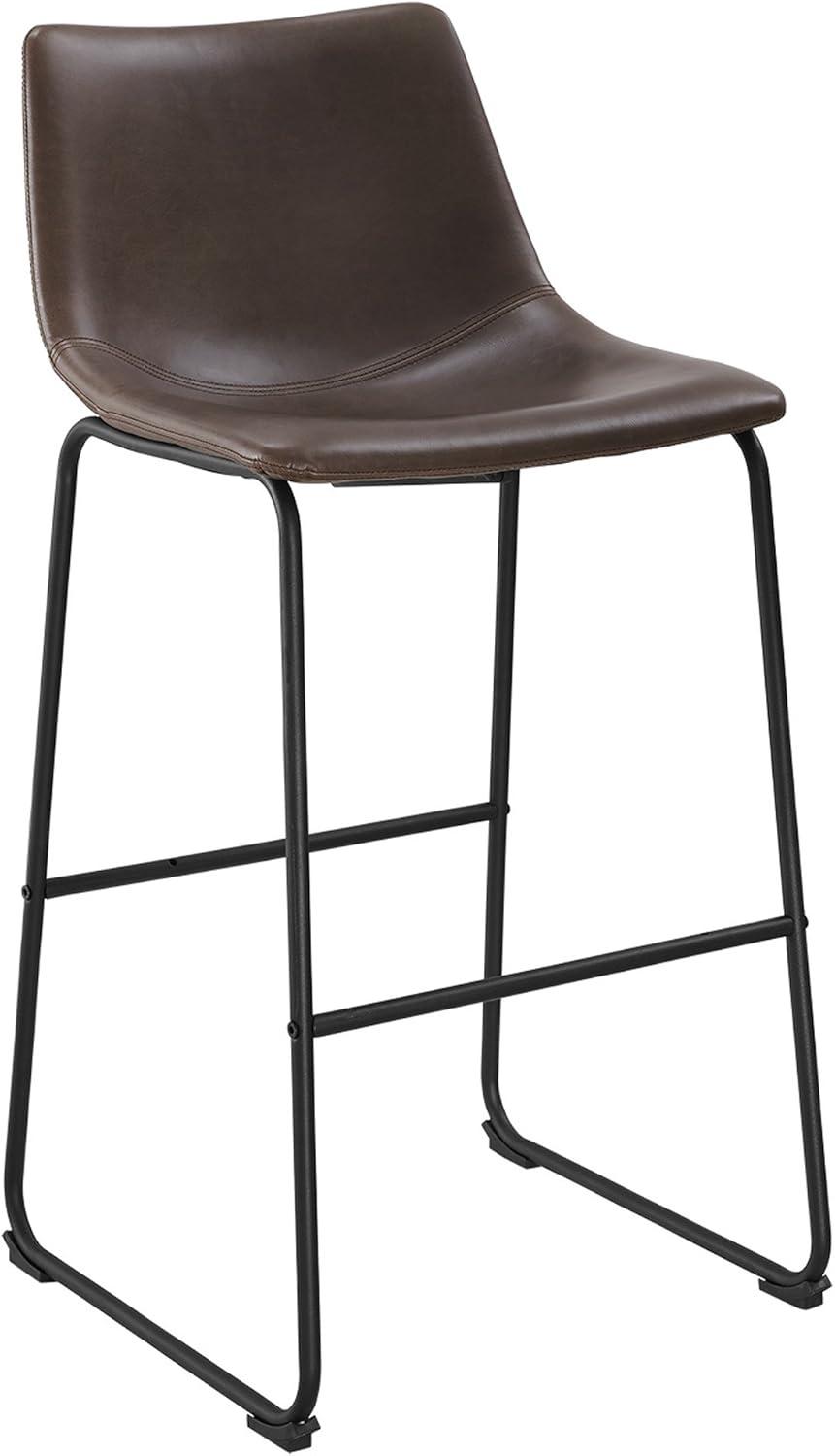 Keighley Upholstered 24.25'' Counter Stool with Metal Frame Jalasha