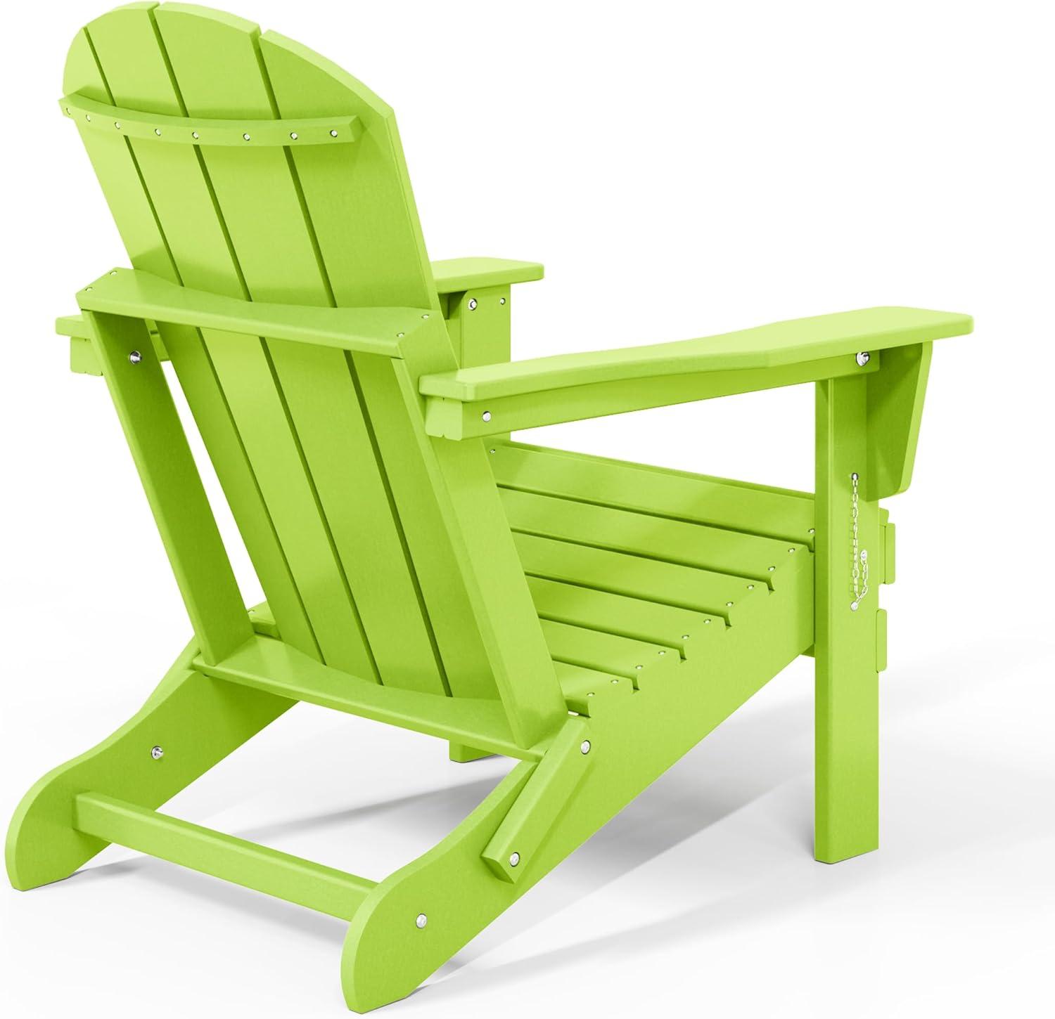 WestinTrends Malibu HDPE Outdoor Patio Folding Poly Adirondack Chair